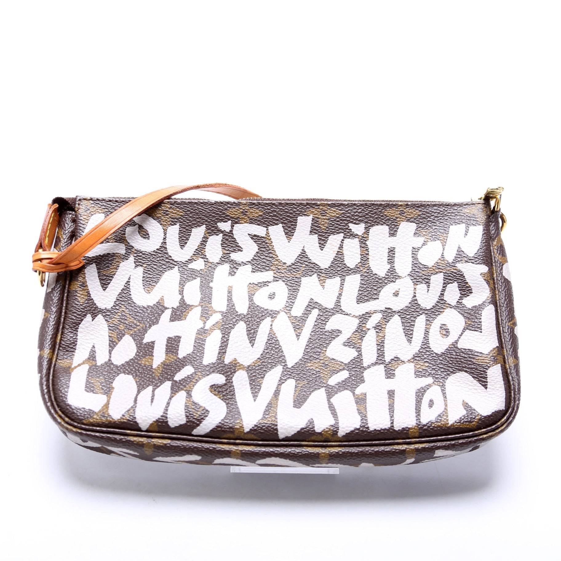 Louis Vuitton Pochette Accessories Graffiti Grey Clutch Bag