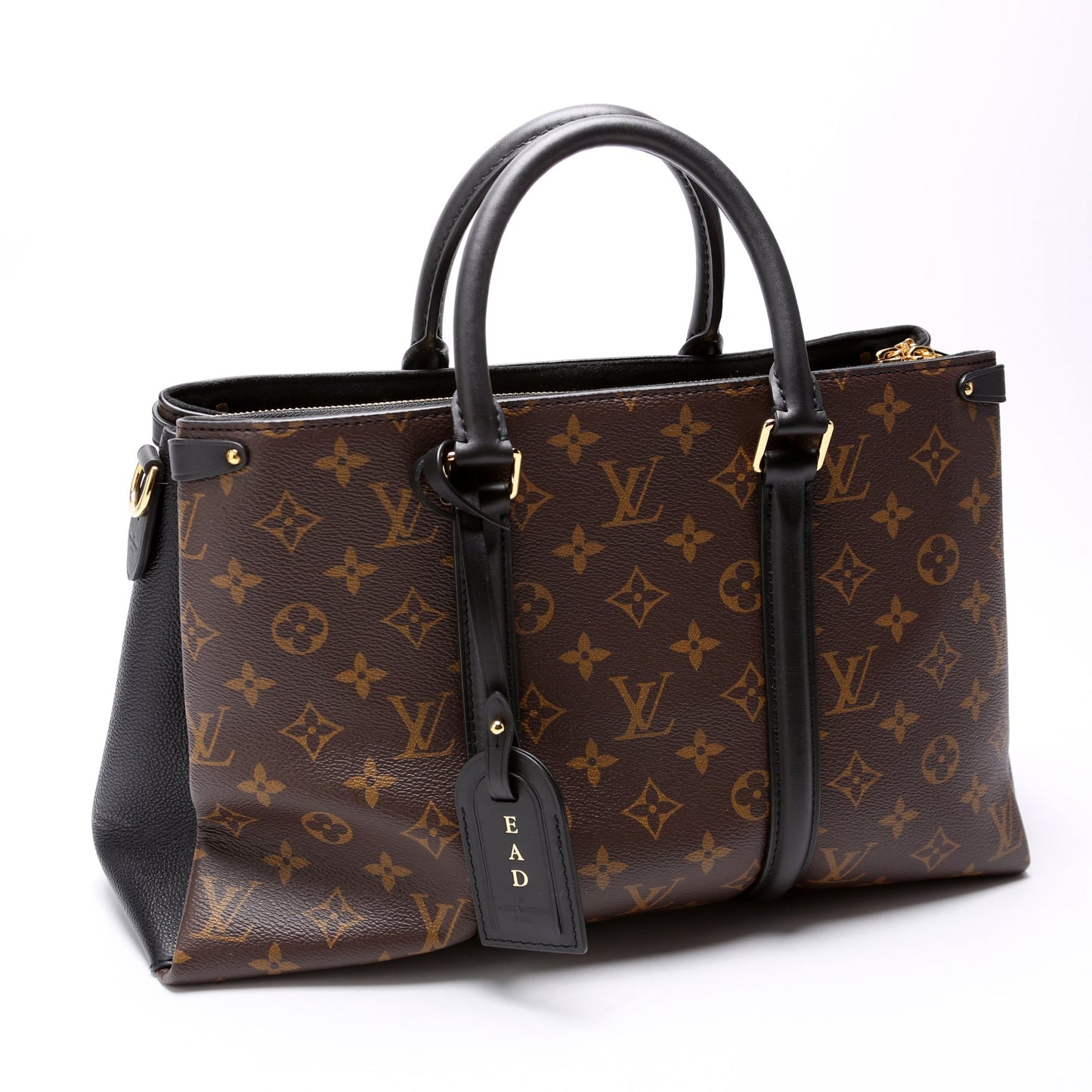Louis Vuitton Soufflot Monogram Black MM Handbag Black 1