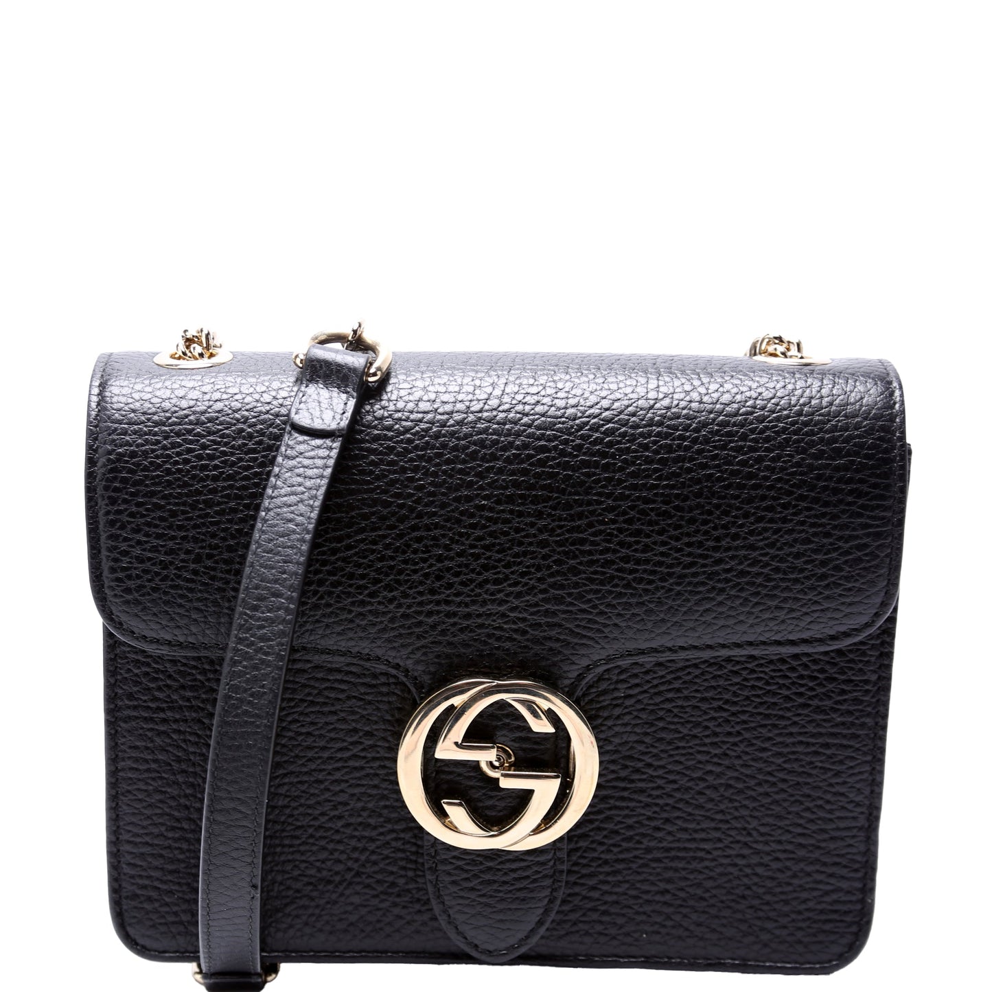 Gucci Interlocking Black Small Crossbody Bag