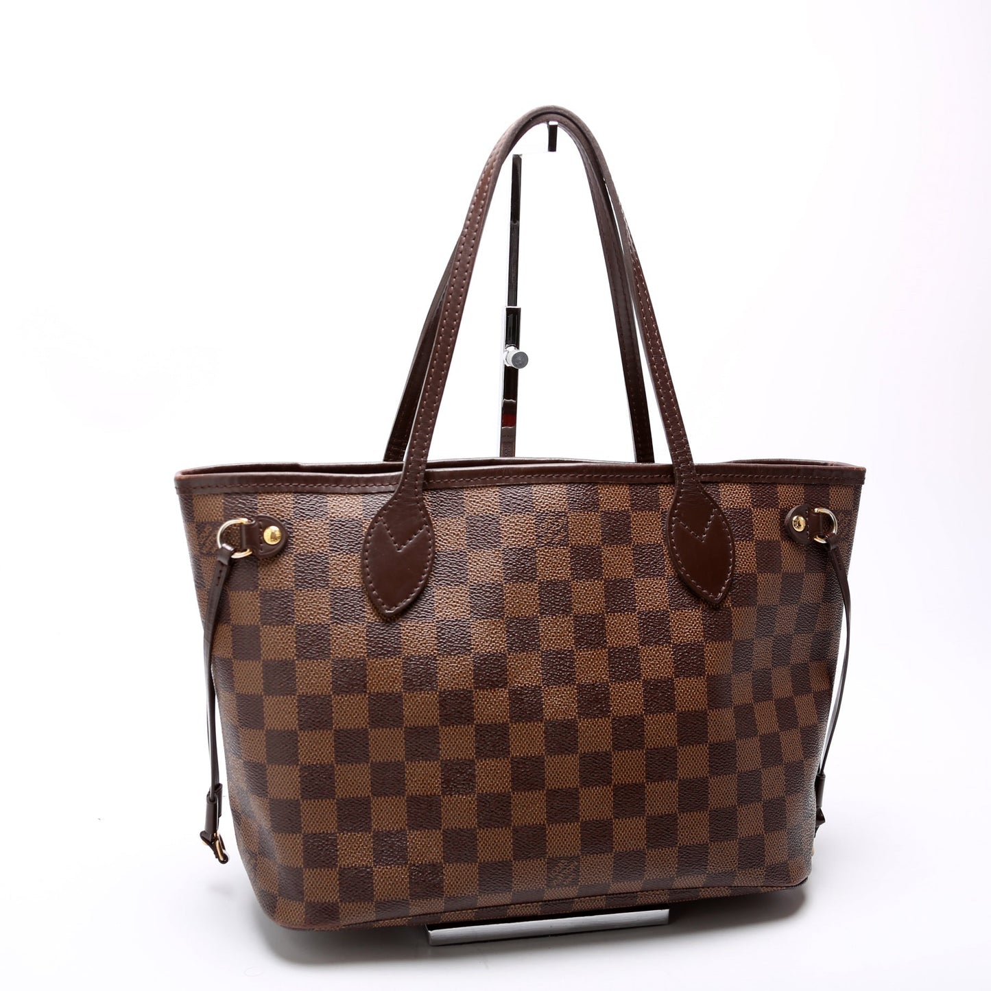 Louis Vuitton Neverfull PM Ebene Damier Red Tote Bag