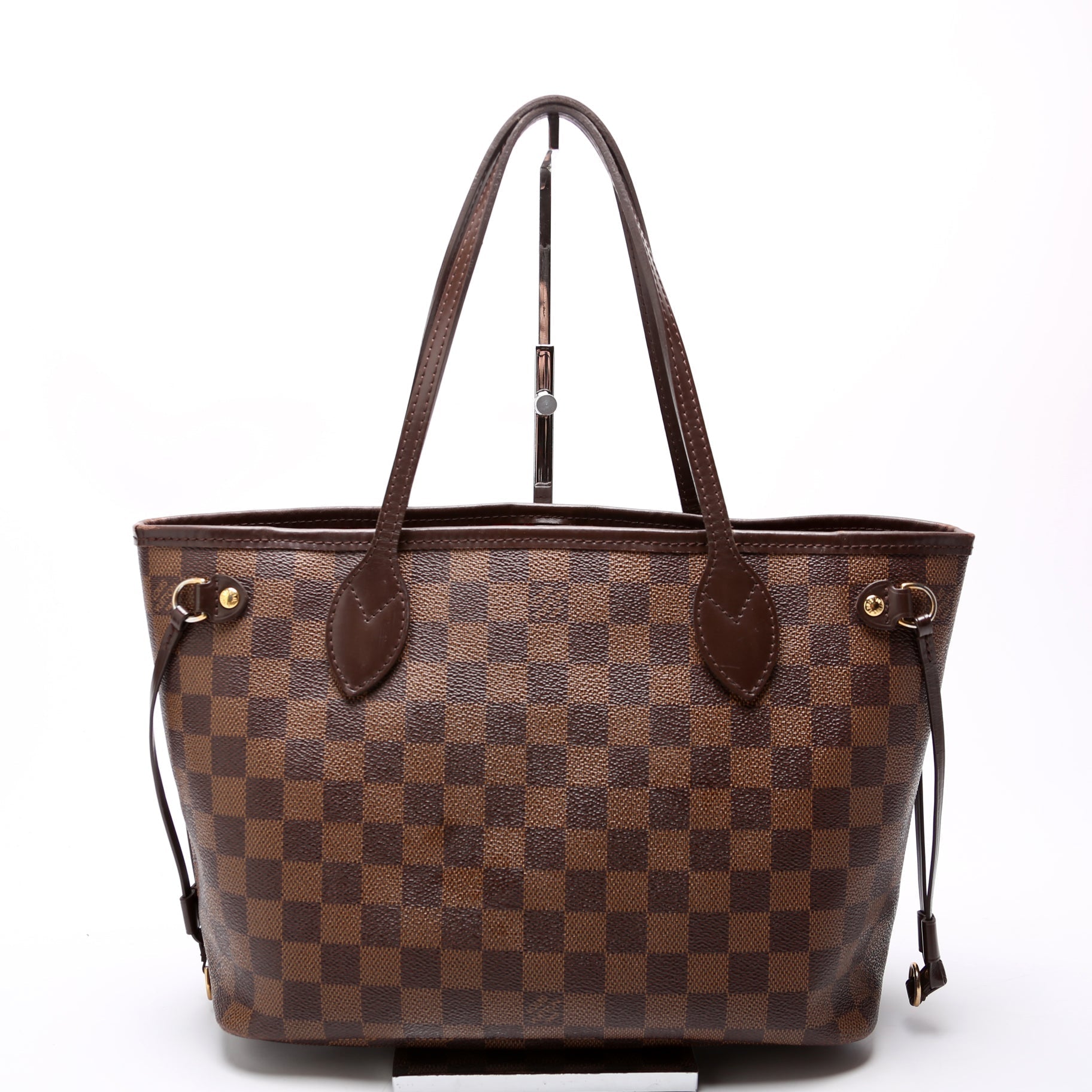 Louis Vuitton Neverfull PM Ebene Damier Red Tote Bag