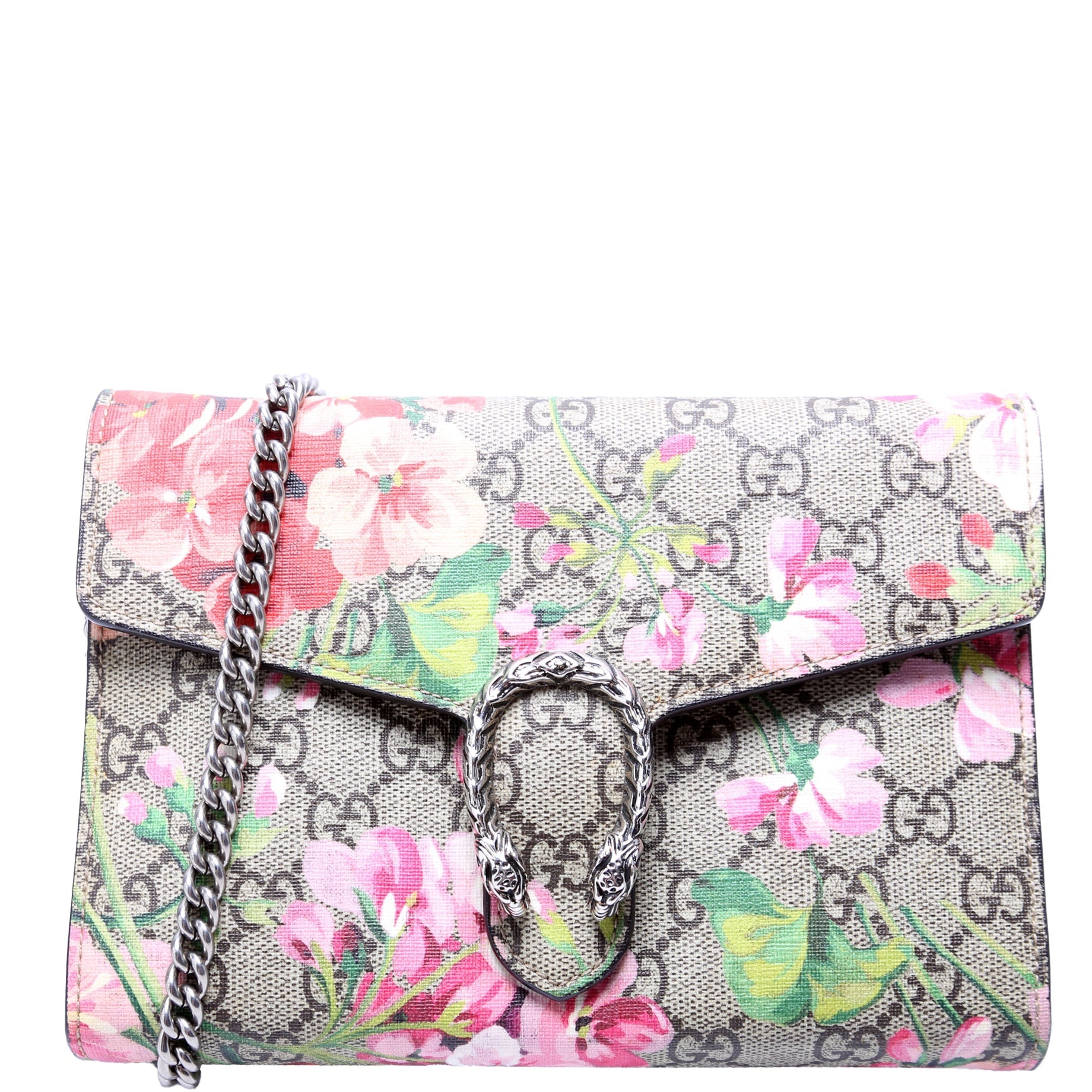 Gucci Dionysus GG Blooms Beige Pink Mini Wallet Case