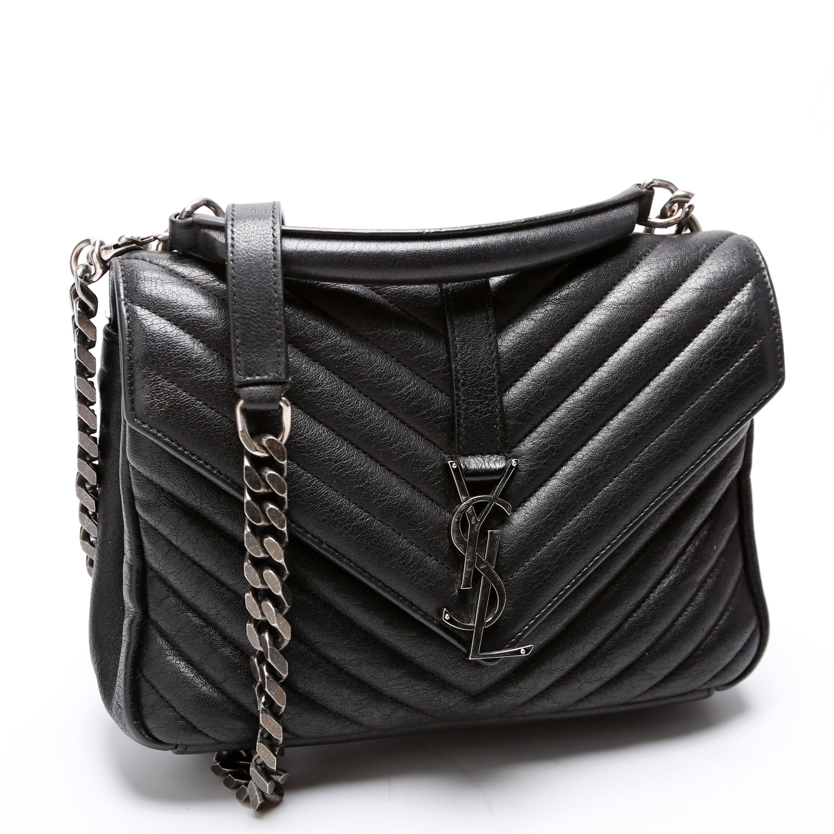 YSL Saint Laurent College Bag Black Medium Travel Bag
