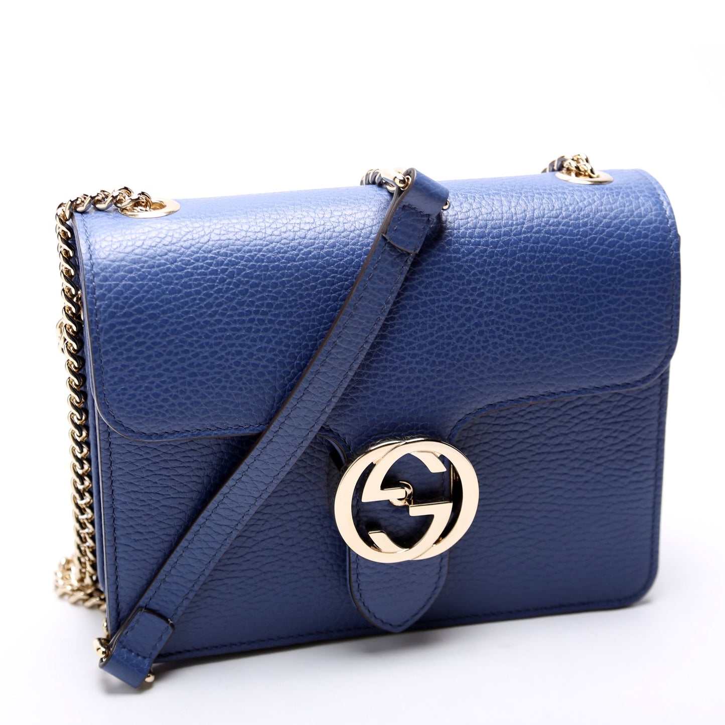 Gucci Interlocking Blue Small Crossbody Bag