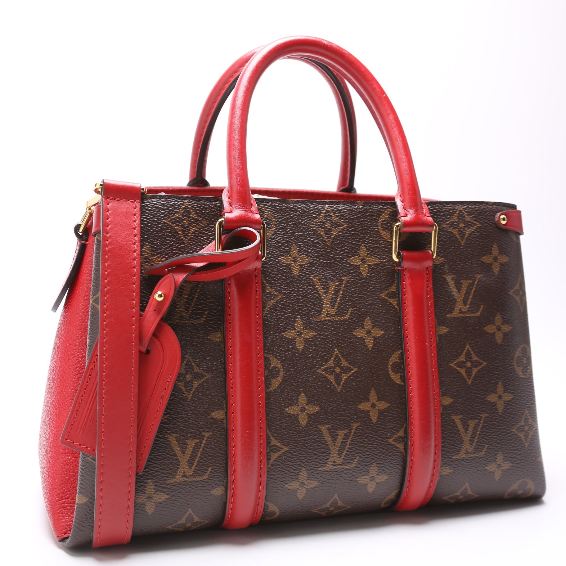 Louis Vuitton Soufflot BB Monogram Red Handbag