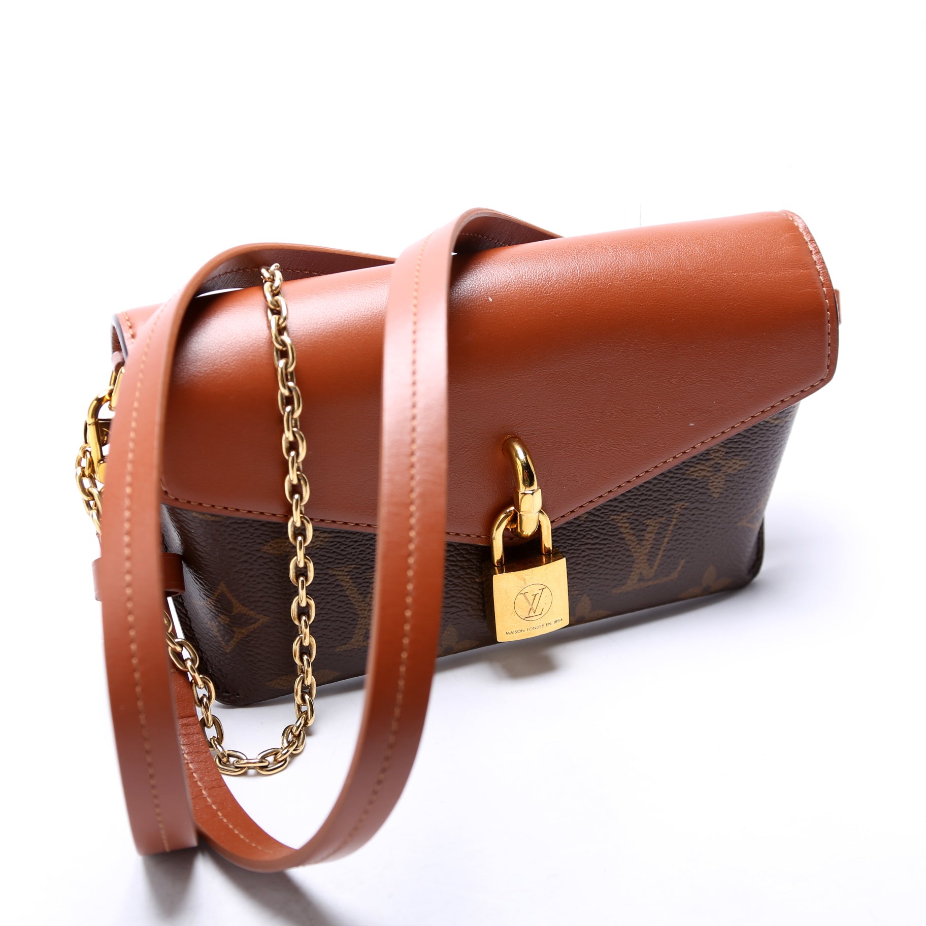 Louis Vuitton Padlock On Monogram Handbag