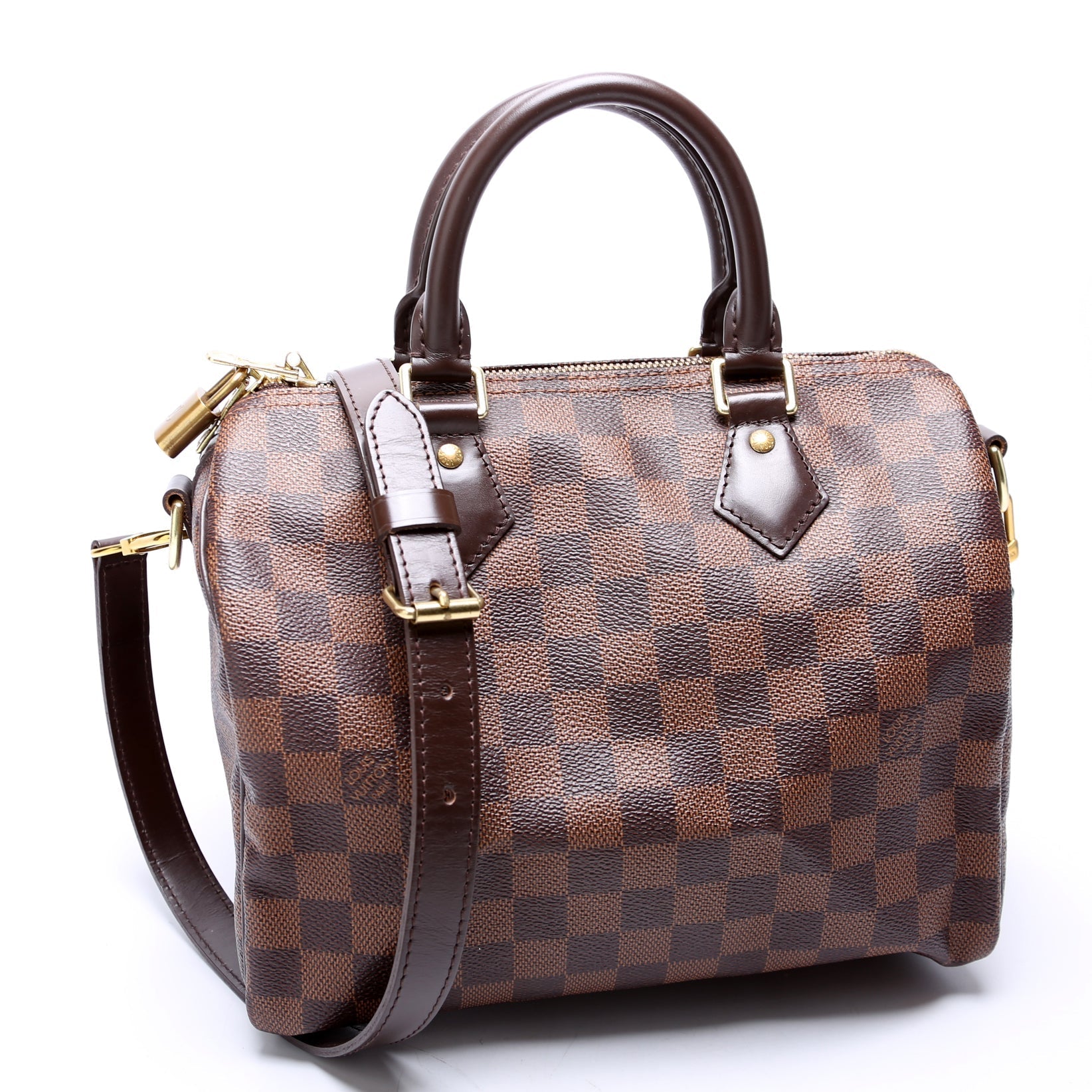 Louis Vuitton Speedy 25 Bandouliere Ebene Damier Handbag Ebene 21