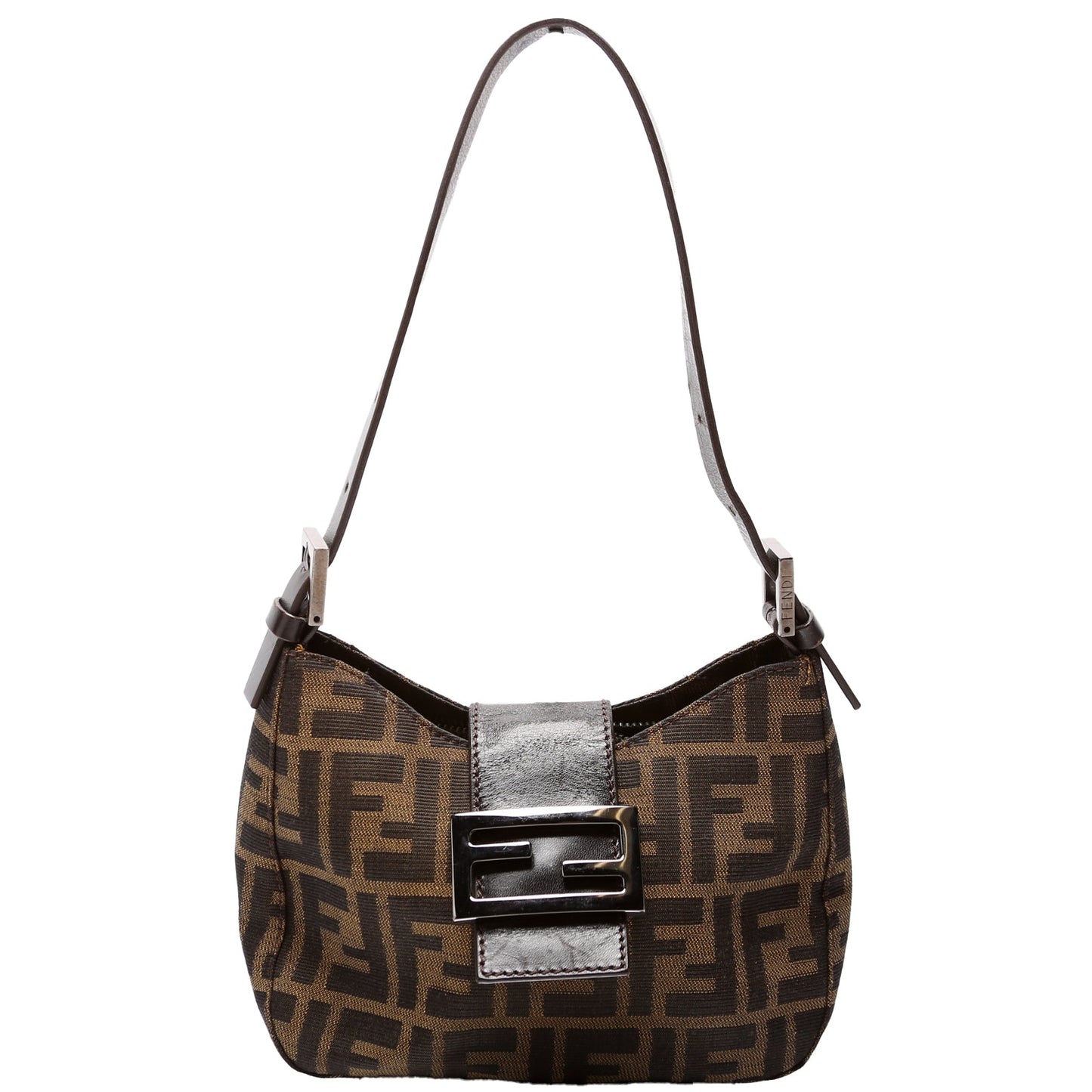 Fendi Ff Zucca Shoulder Bag Brown Mini