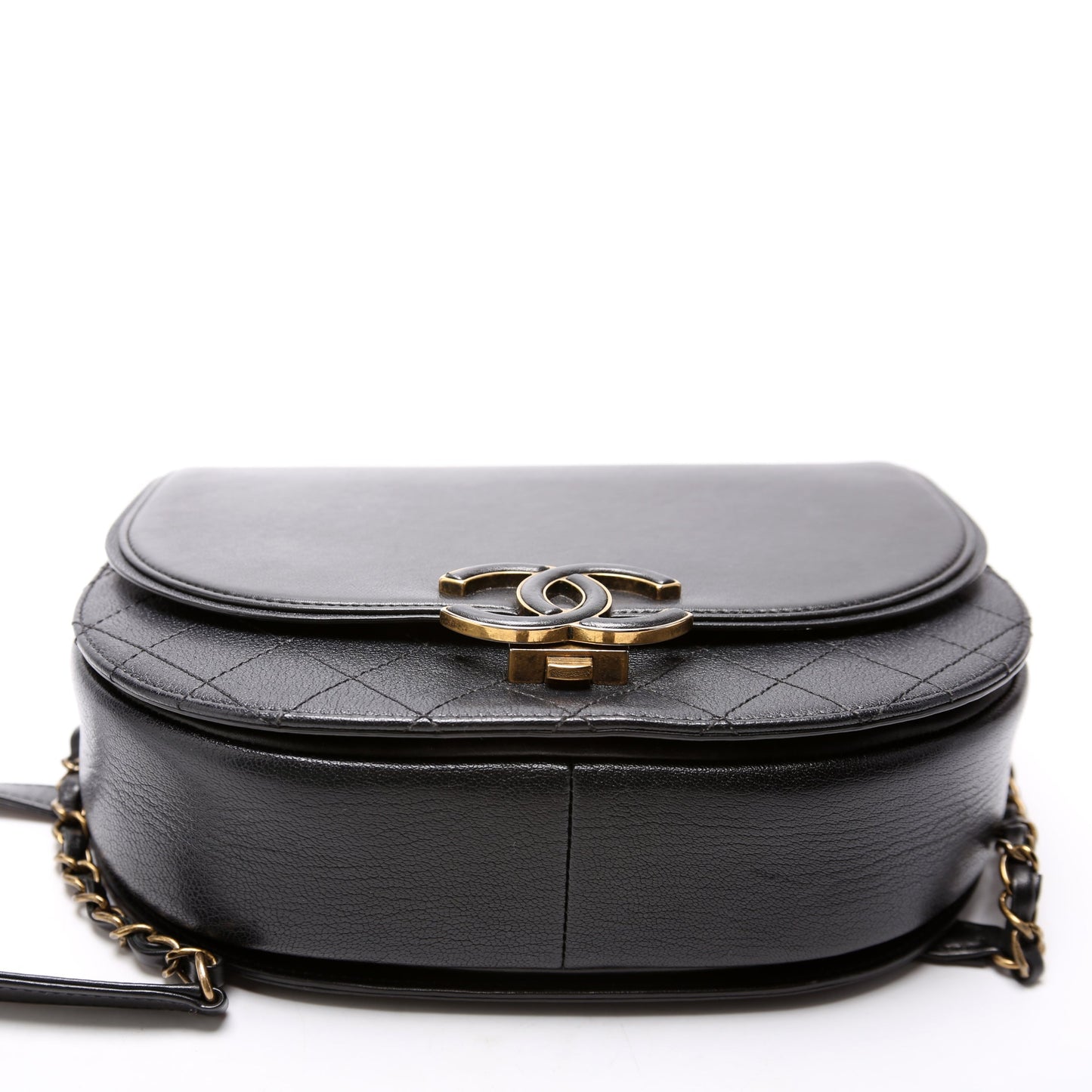 Chanel Coco Curve Messenger Goatskin Calfskin 24M Black Small Messenger Bag