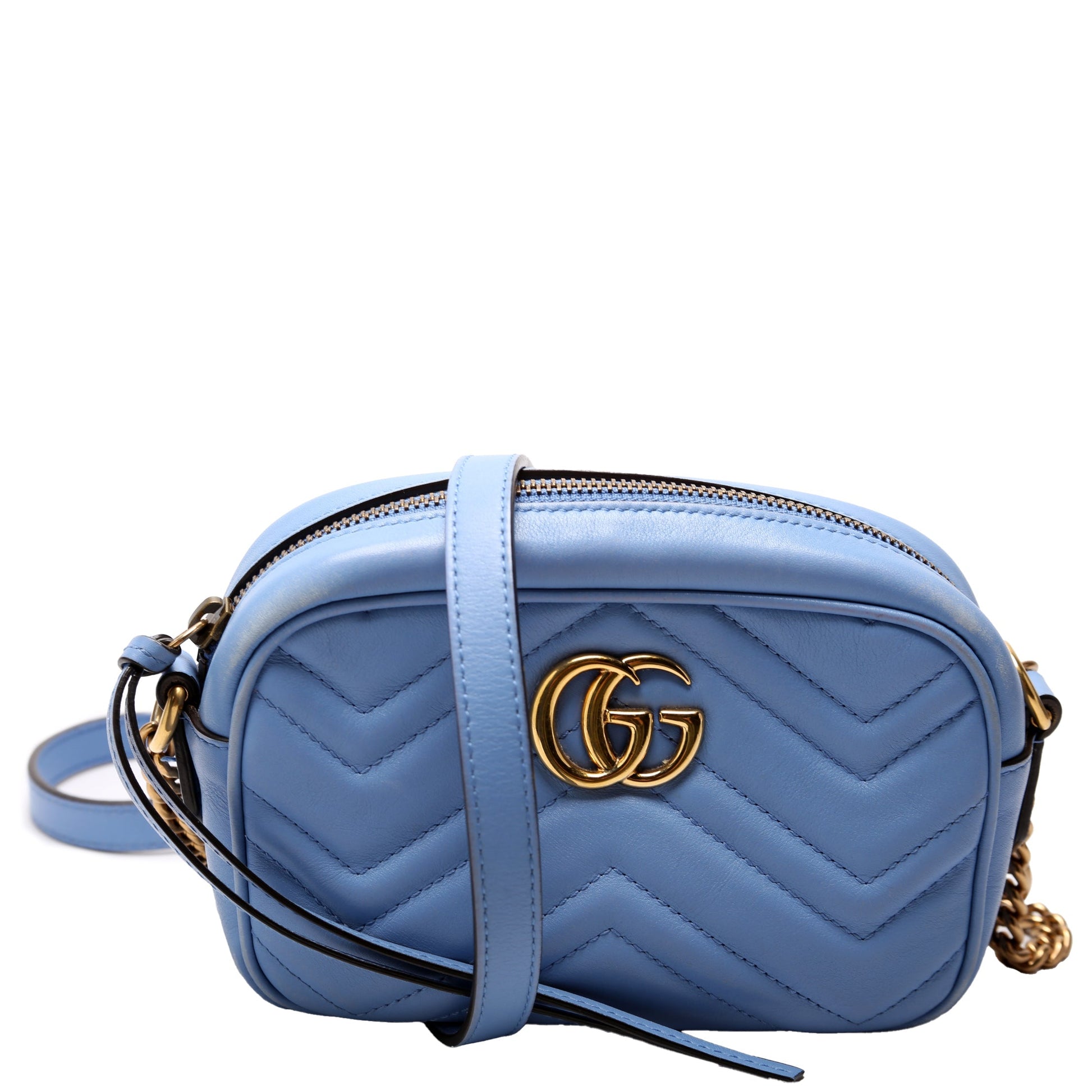 Gucci Marmont Camera Blue Mini Travel Bag