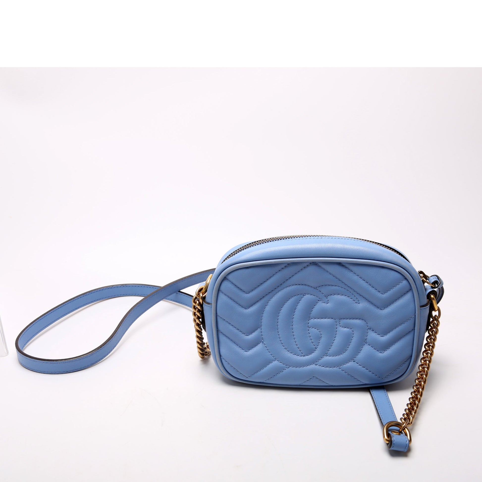 Gucci Marmont Camera Blue Mini Travel Bag