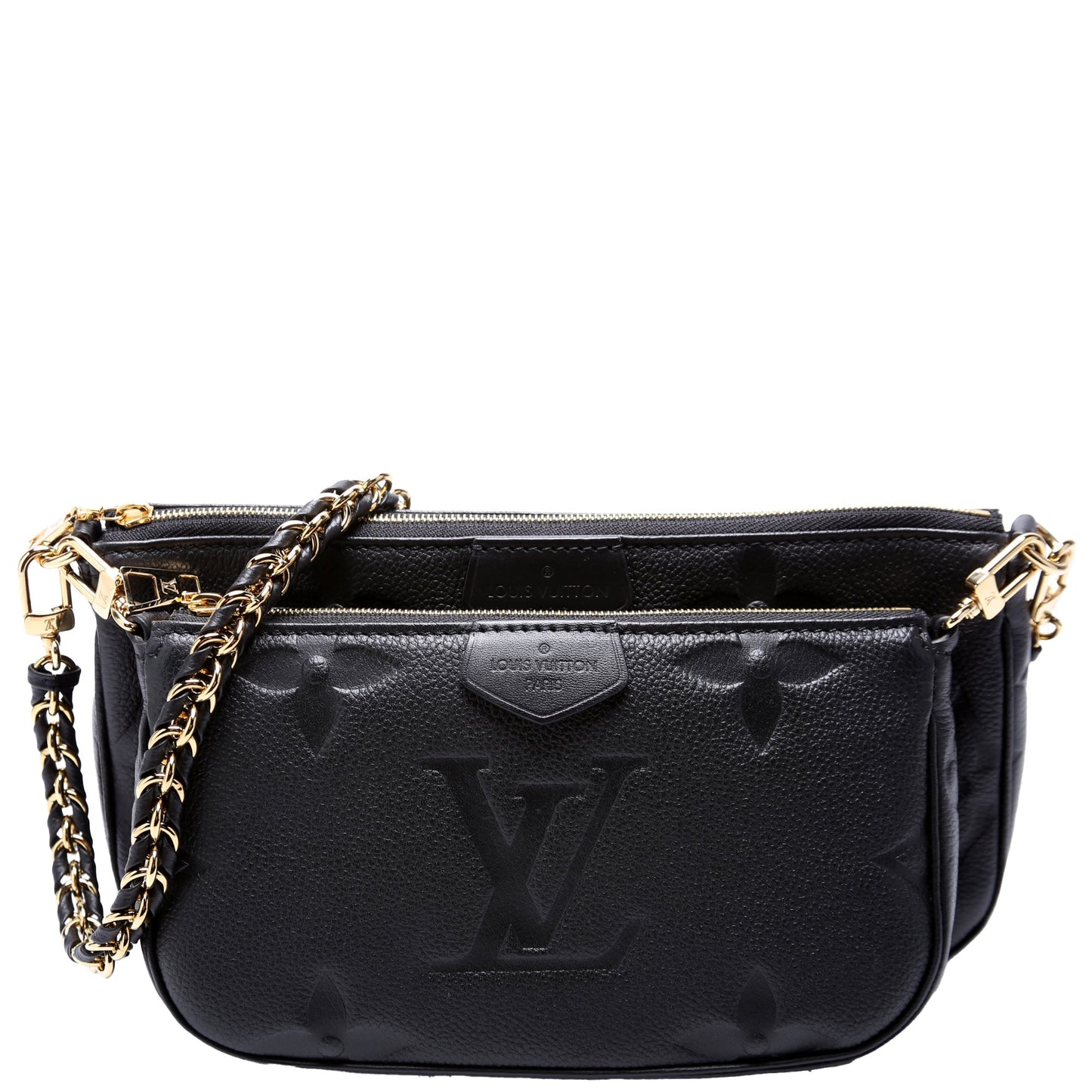 Louis Vuitton Multi Pochette Empreinte Black Clutch Bag