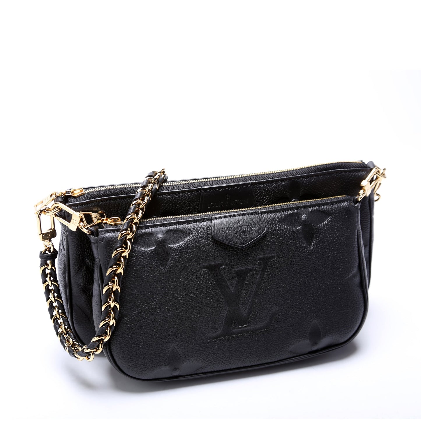 Louis Vuitton Multi Pochette Empreinte Black Clutch Bag