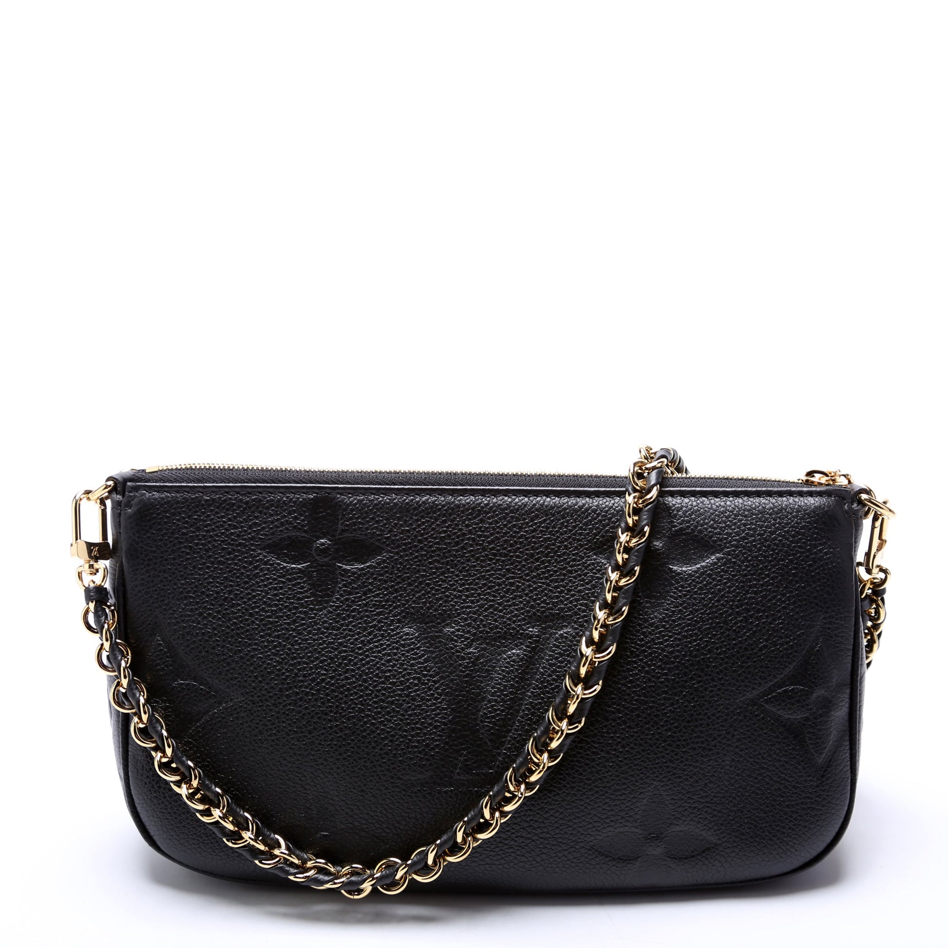 Louis Vuitton Multi Pochette Empreinte Black Clutch Bag