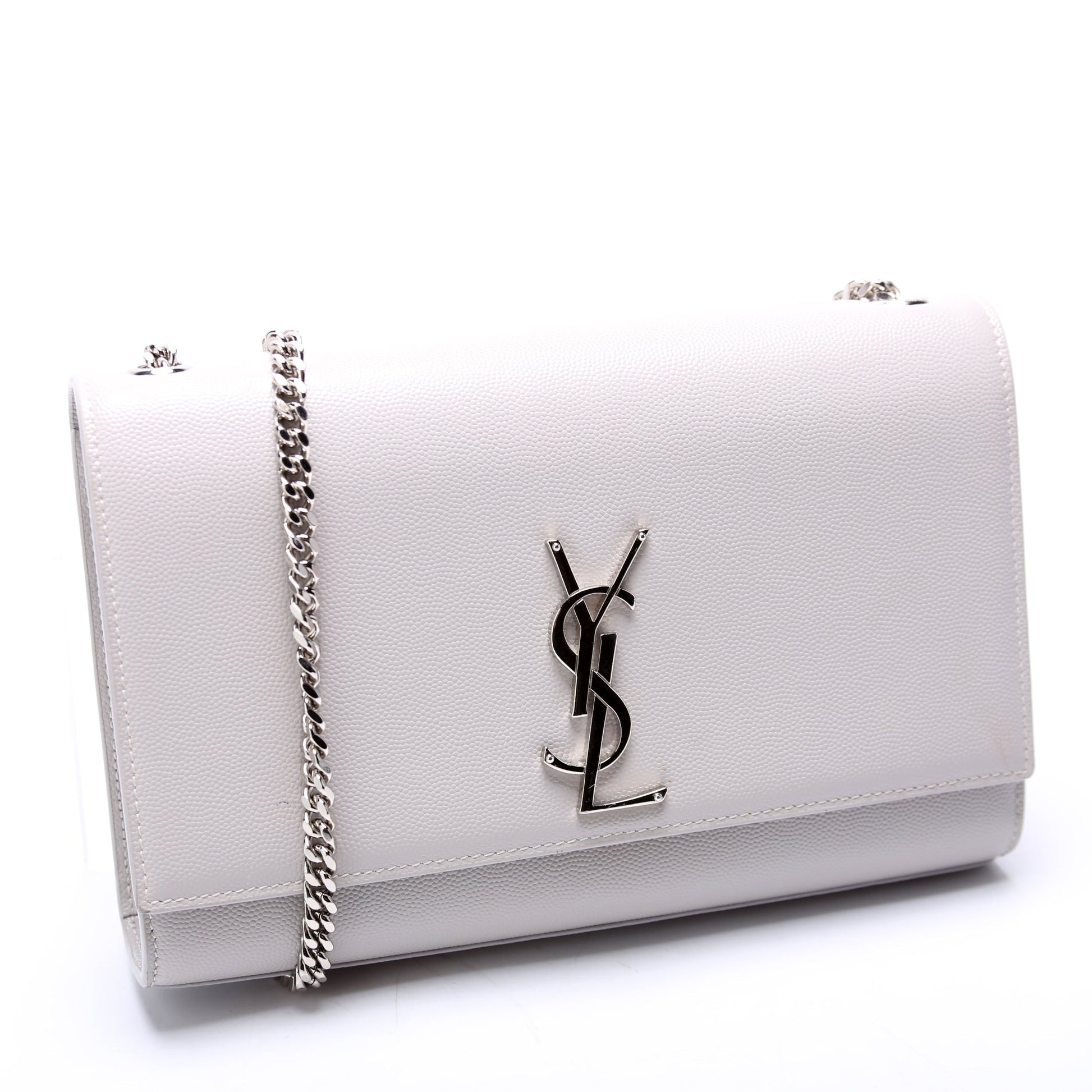 YSL Saint Laurent Saint Laurent Kate Satchel Grain De Poudre Medium Travel Bag