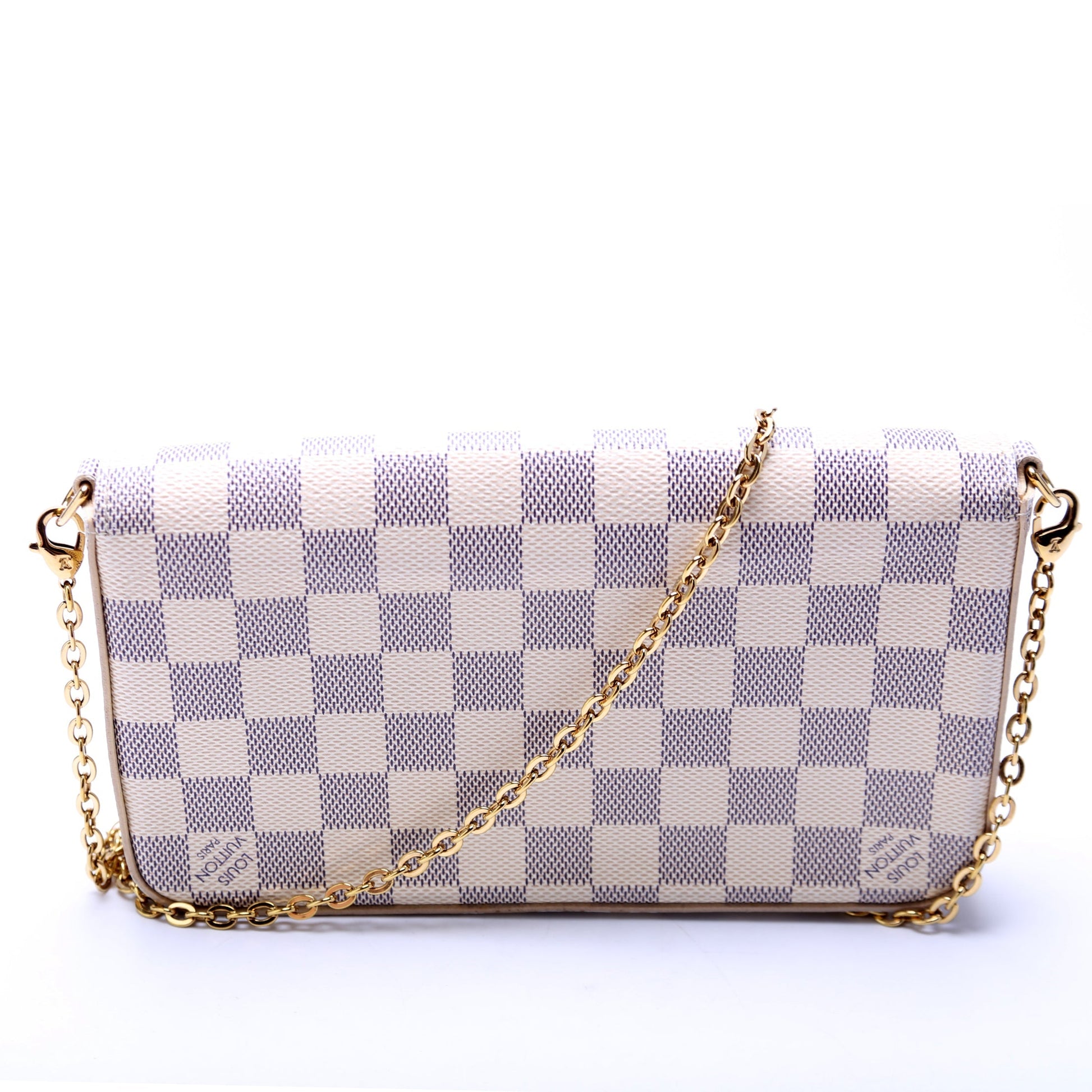 Louis Vuitton Pochette Felicie Azur Damier Clutch Bag Azur 5
