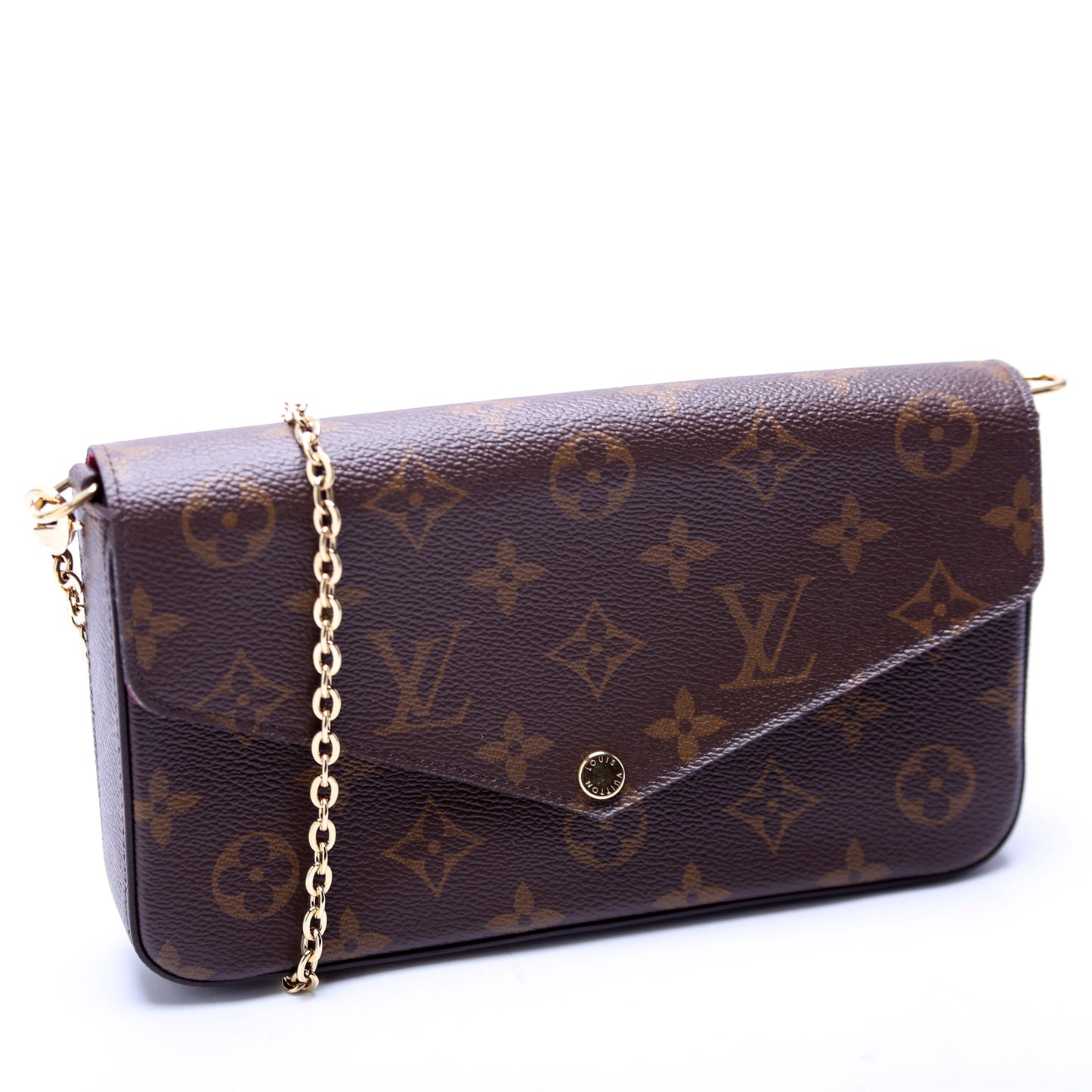 Louis Vuitton Pochette Felicie Berry Monogram Clutch Bag Monogram Berry