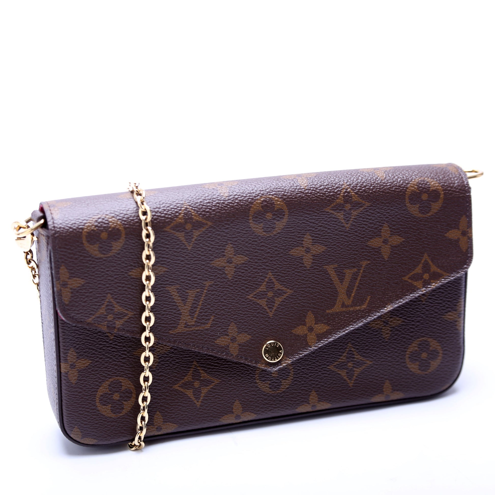 Louis Vuitton Pochette Felicie Berry Monogram Clutch Bag Monogram Berry