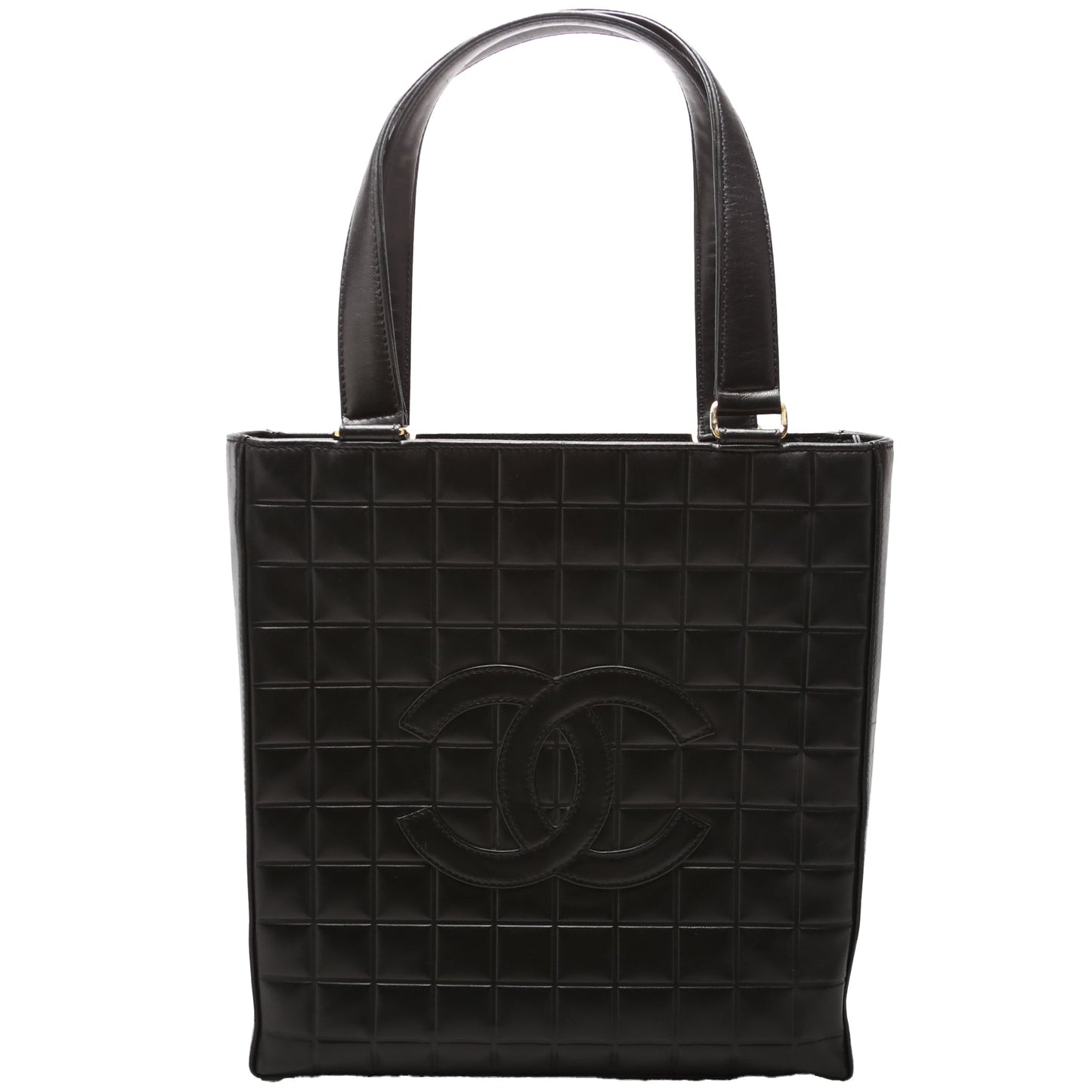 Chanel Chocolate Bar Vertical Lambskin 6M Black Tote Bag