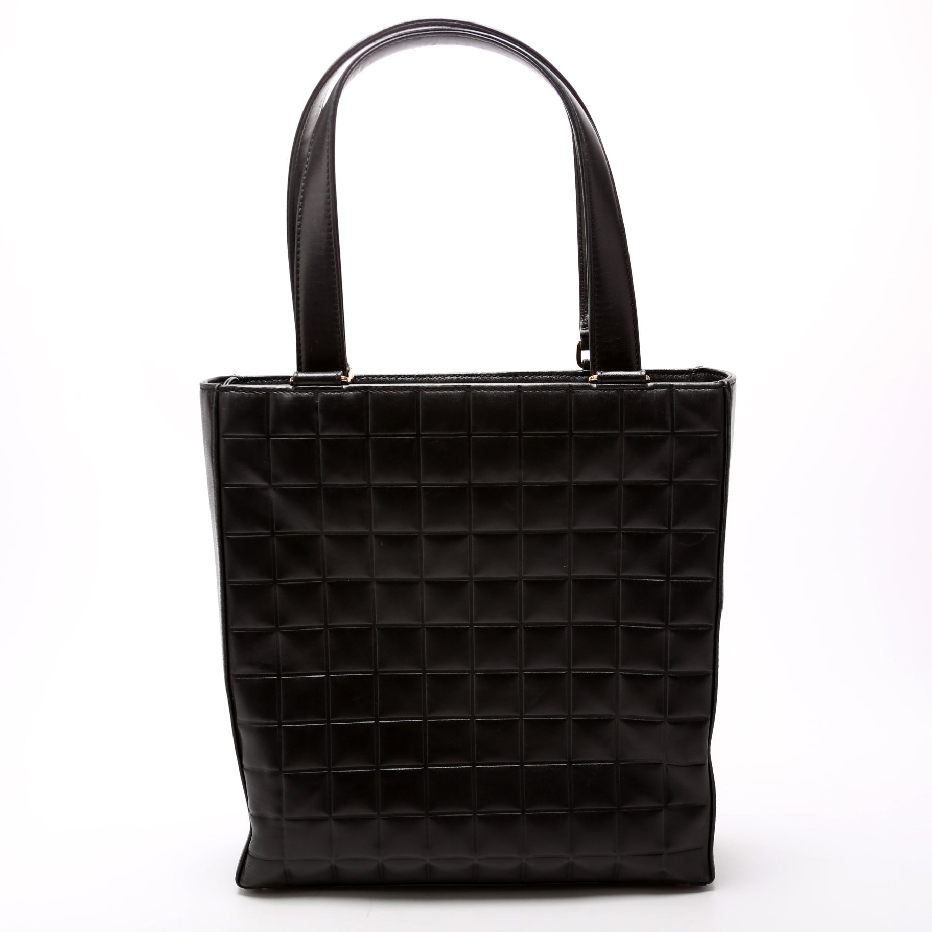 Chanel Chocolate Bar Vertical Lambskin 6M Black Tote Bag