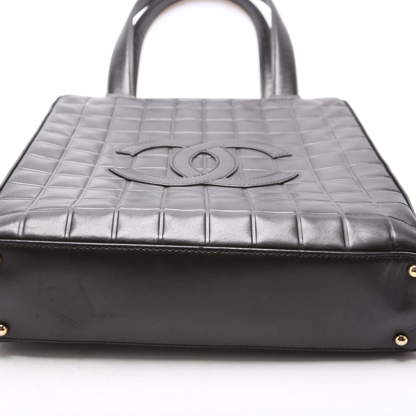 Chanel Chocolate Bar Vertical Lambskin 6M Black Tote Bag