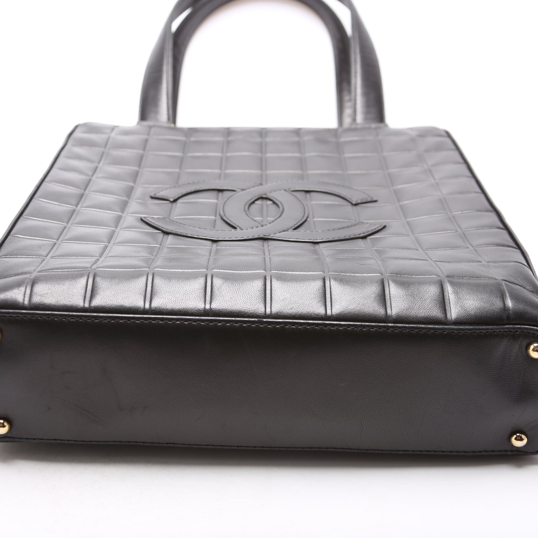 Chanel Chocolate Bar Vertical Lambskin 6M Black Tote Bag