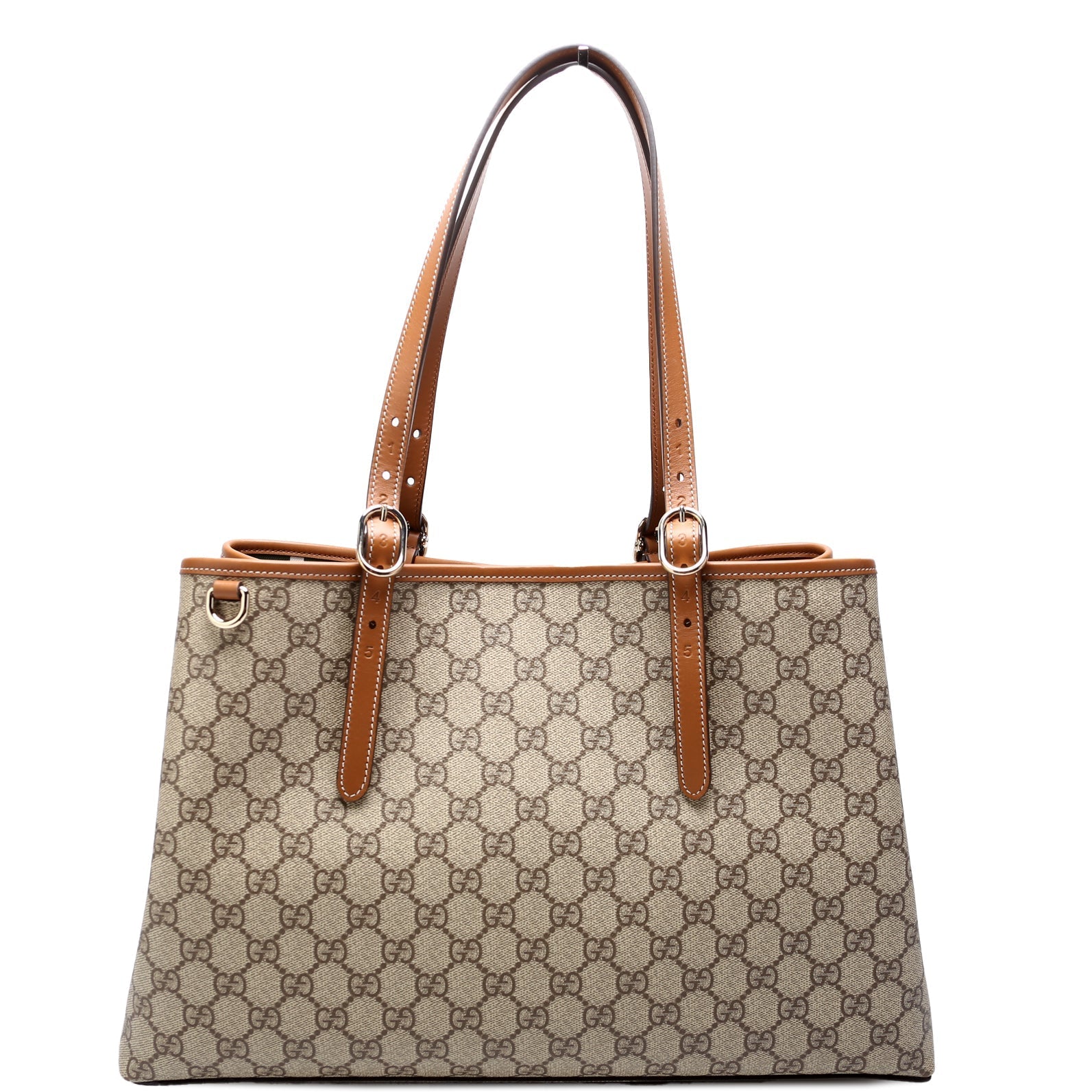 Gucci GG Supreme Emblem Brown Medium Tote Bag Medium Brown