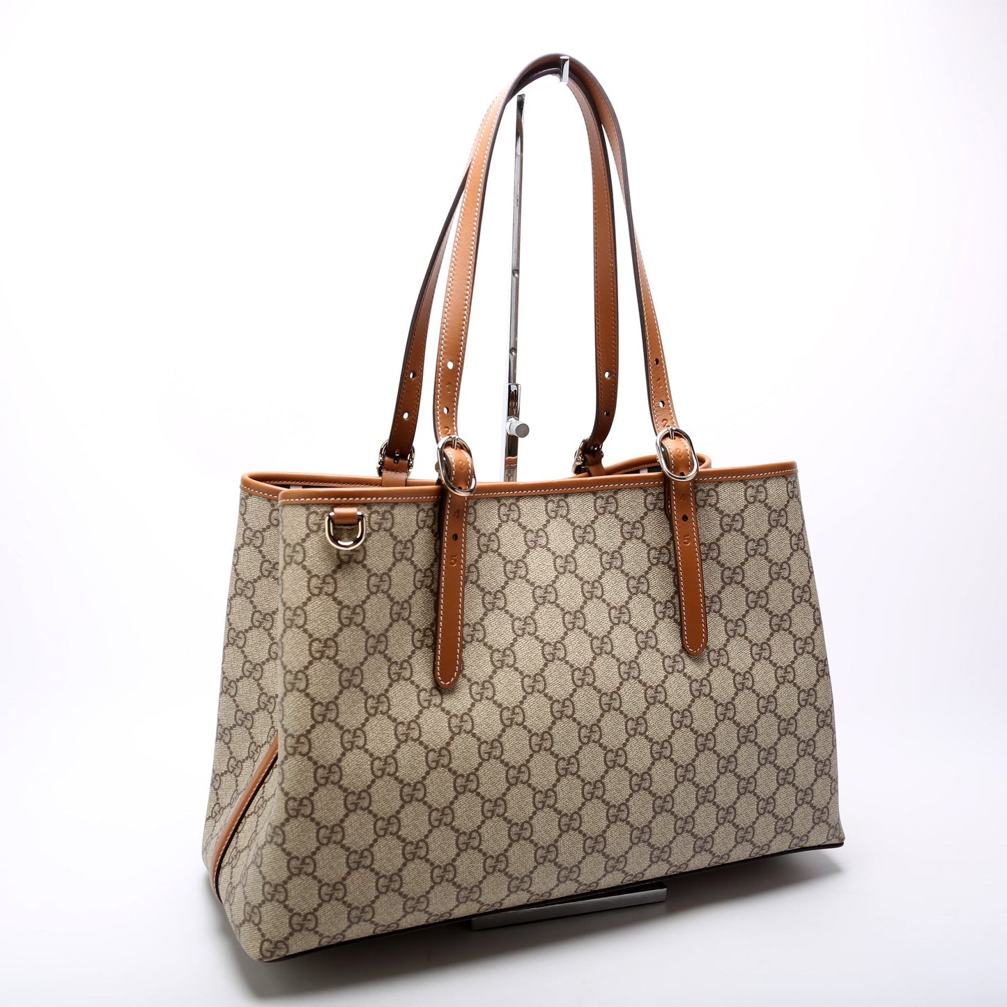 Gucci GG Supreme Emblem Brown Medium Tote Bag Medium Brown