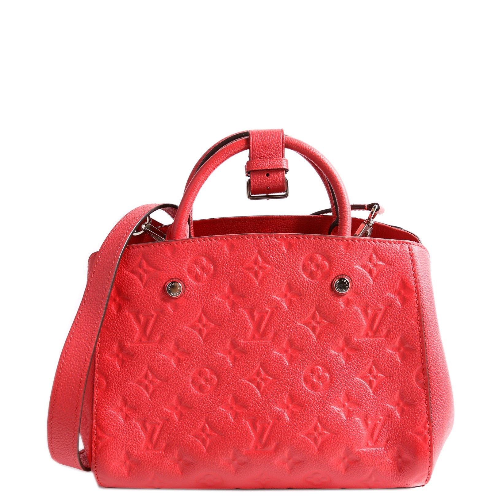 Louis Vuitton Montaigne BB Empreinte Red Handbag