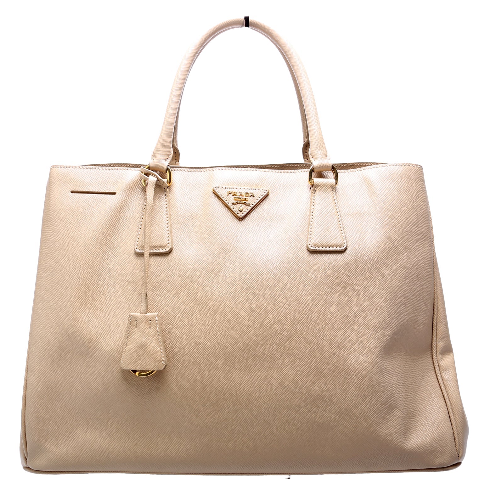 Prada Saffiano Lux Tote Bag Beige Large