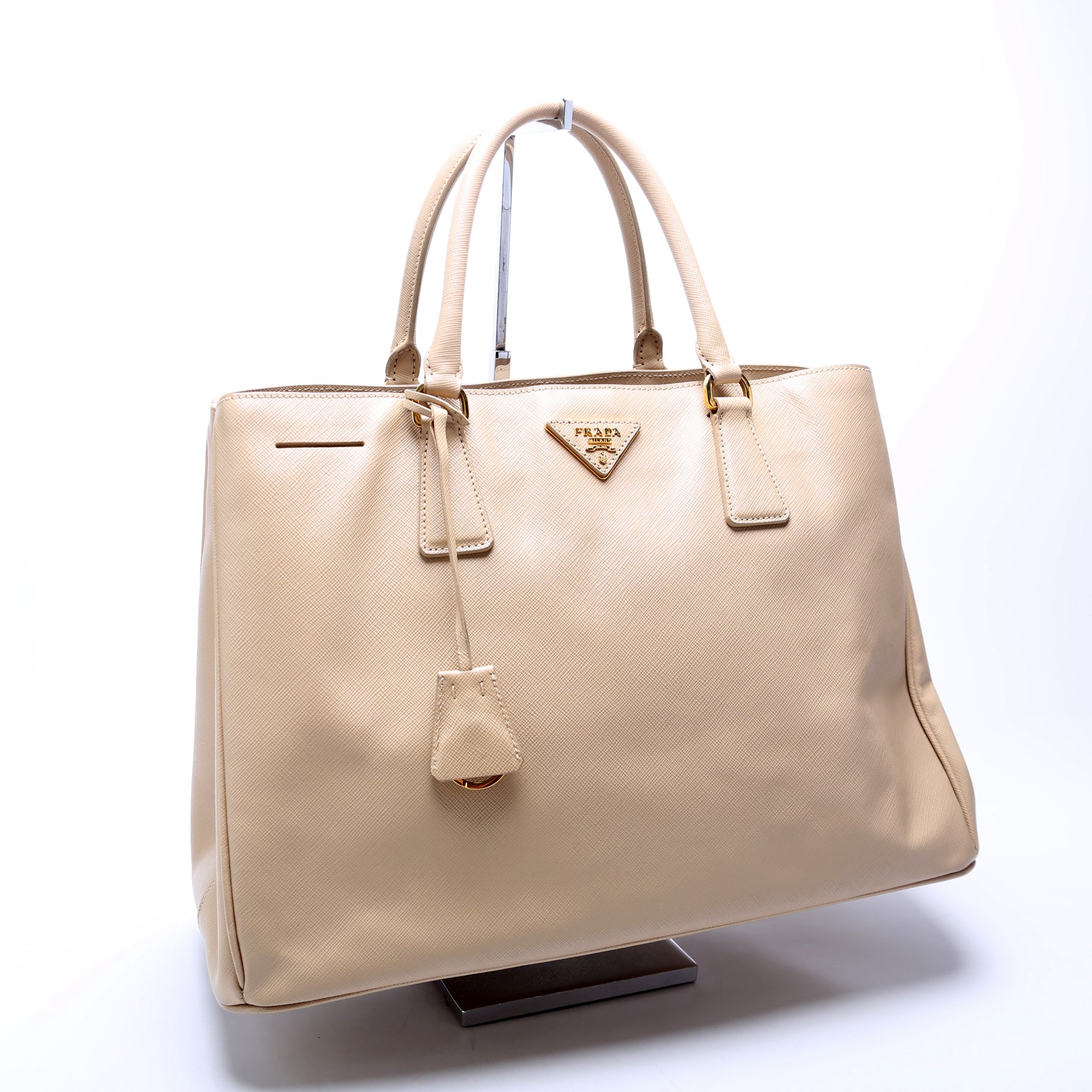 Prada Saffiano Lux Tote Bag Beige Large