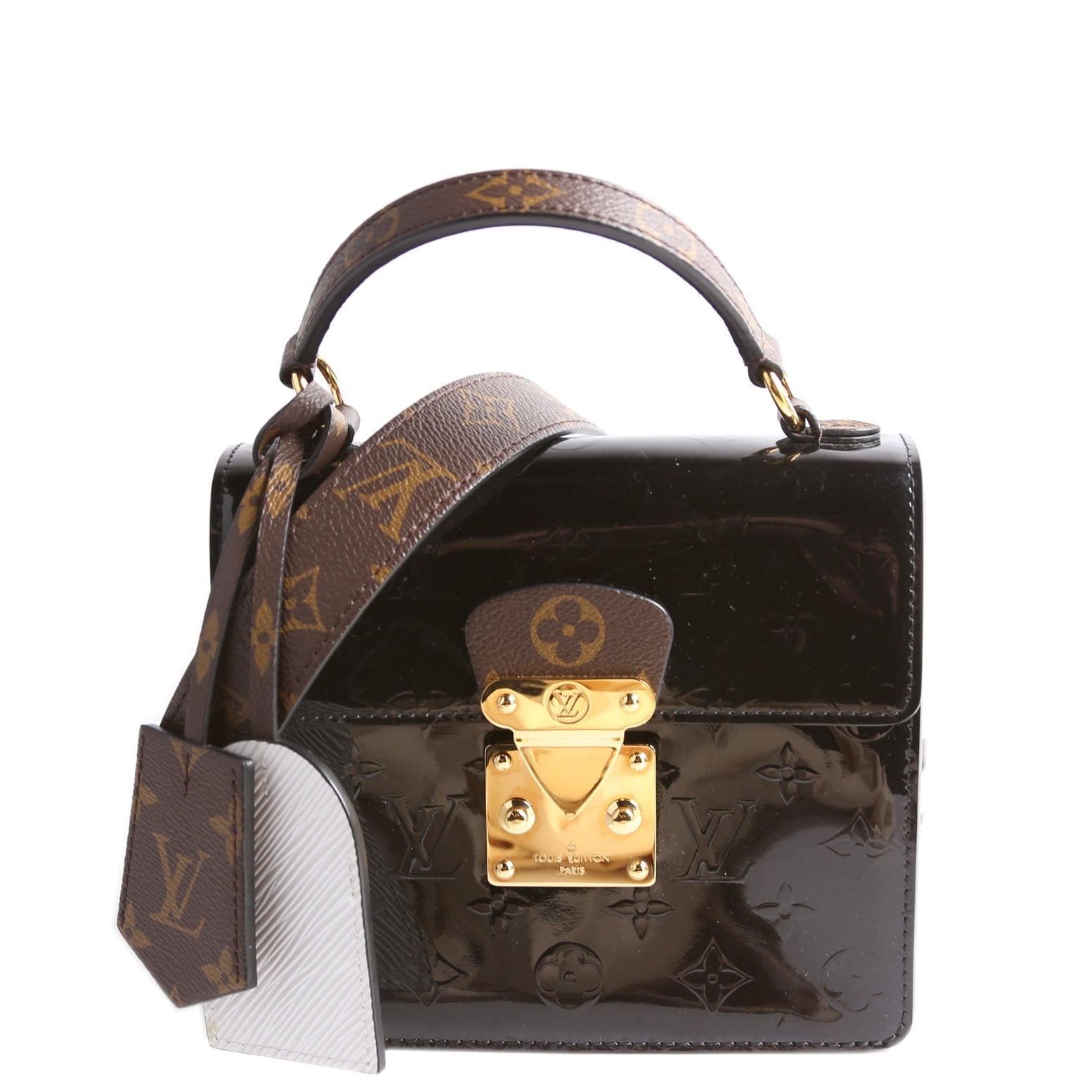 Louis Vuitton Spring Street Black White Vernis Jewelry