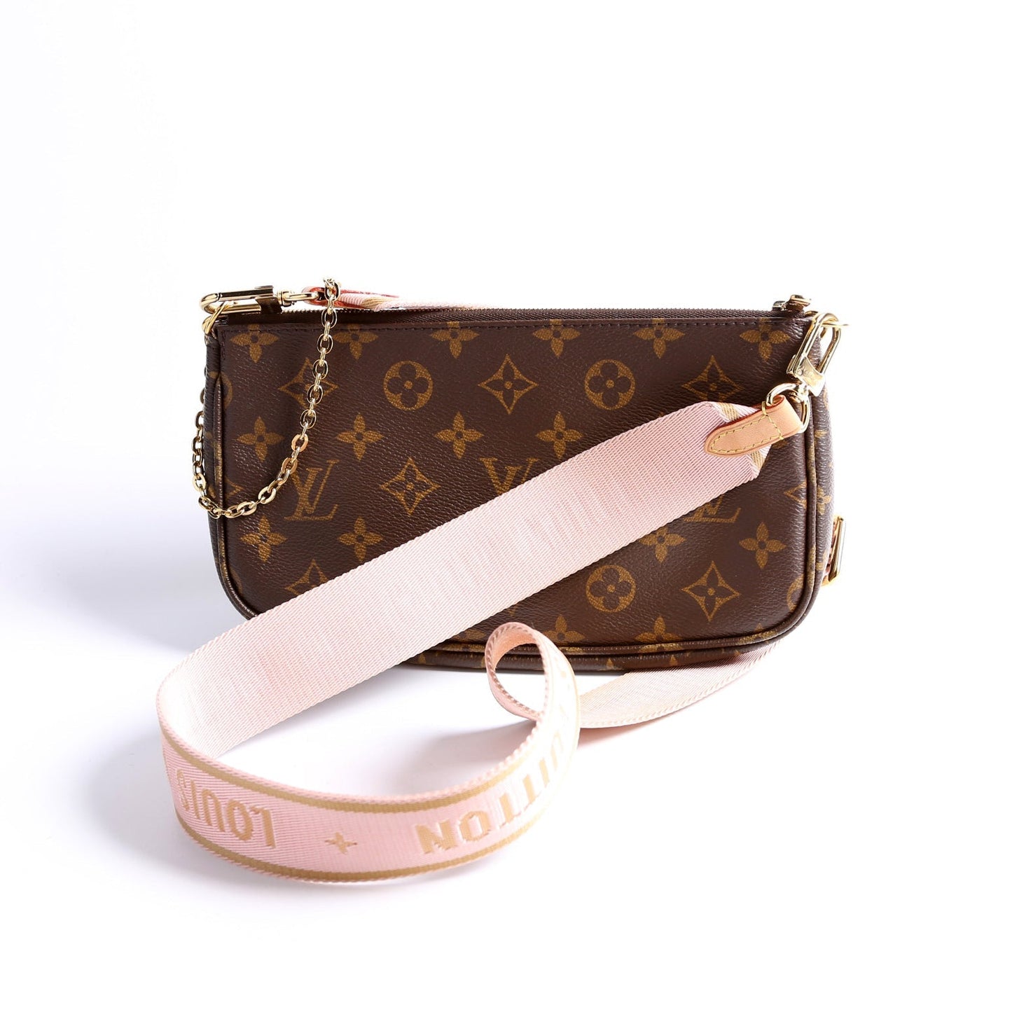 Louis Vuitton Multi Pochette Monogram Pink Clutch Bag Pink 2