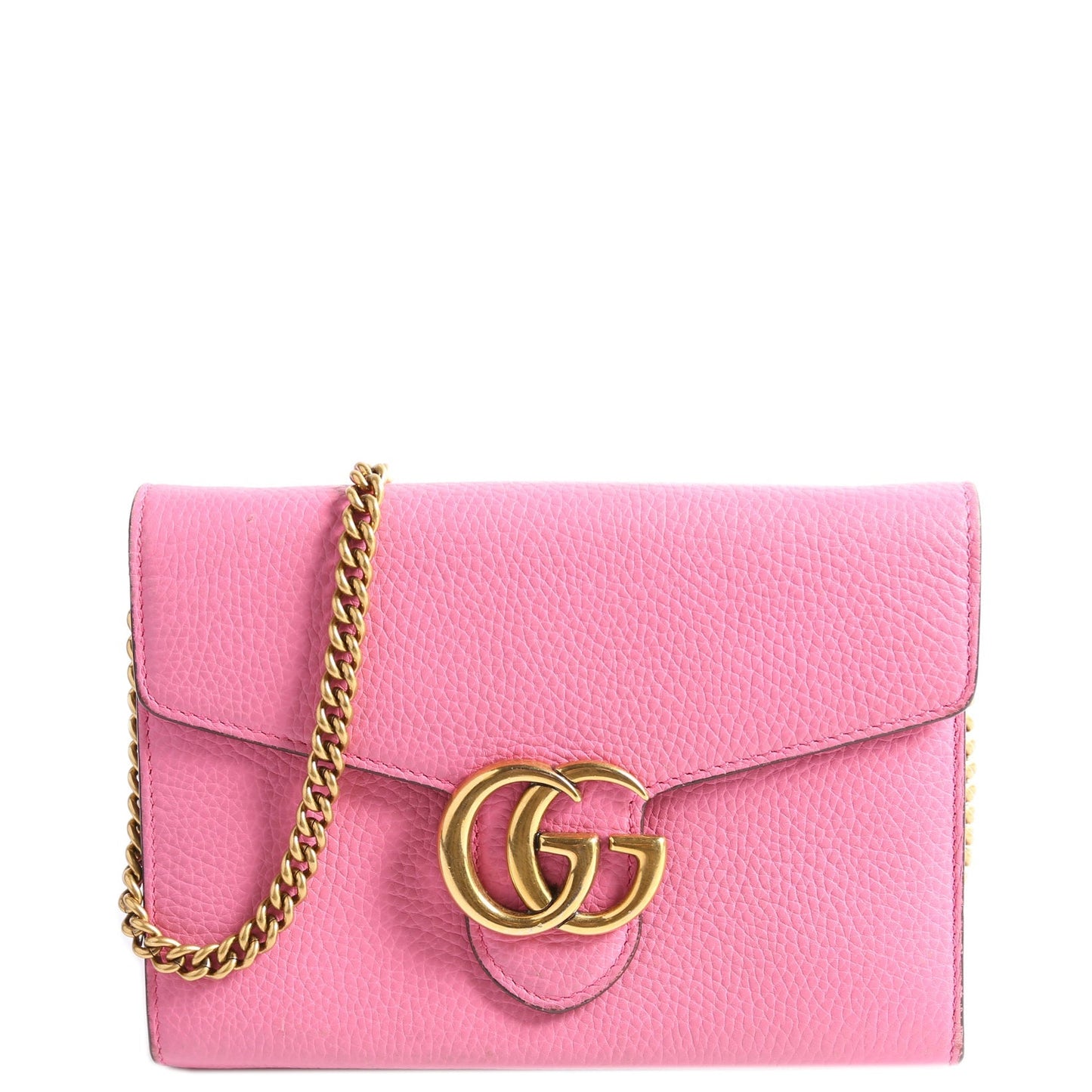 Gucci Marmont Pink Chain Wallet Case