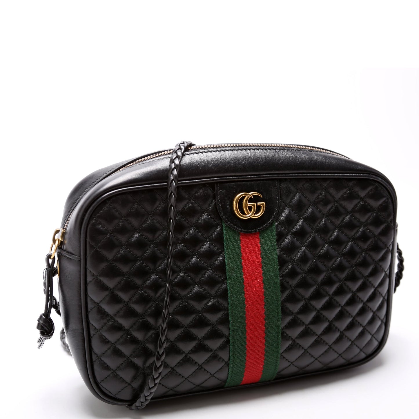 Gucci Trapuntata Leather Black Small Travel Bag