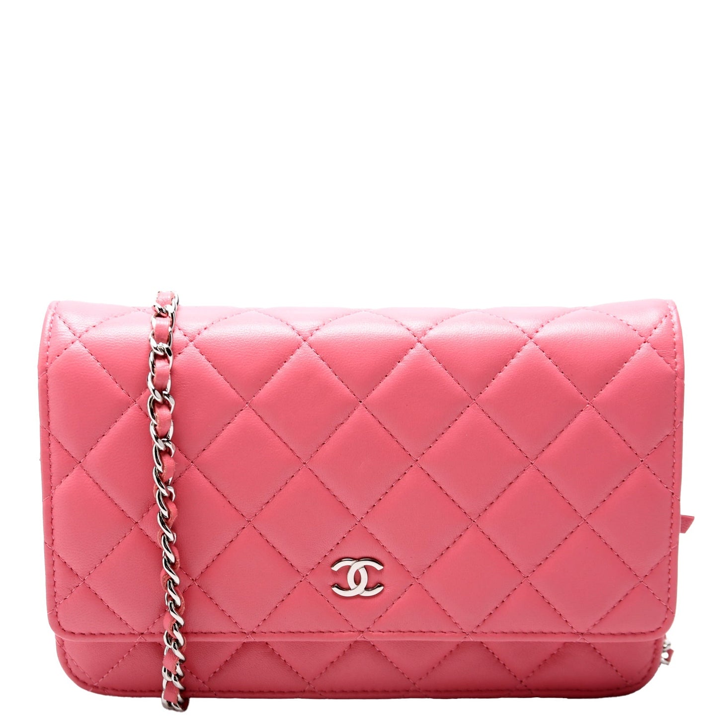 Chanel WOC Classic Quilted Lambskin Pink Clutch Bag Lambskin Pink