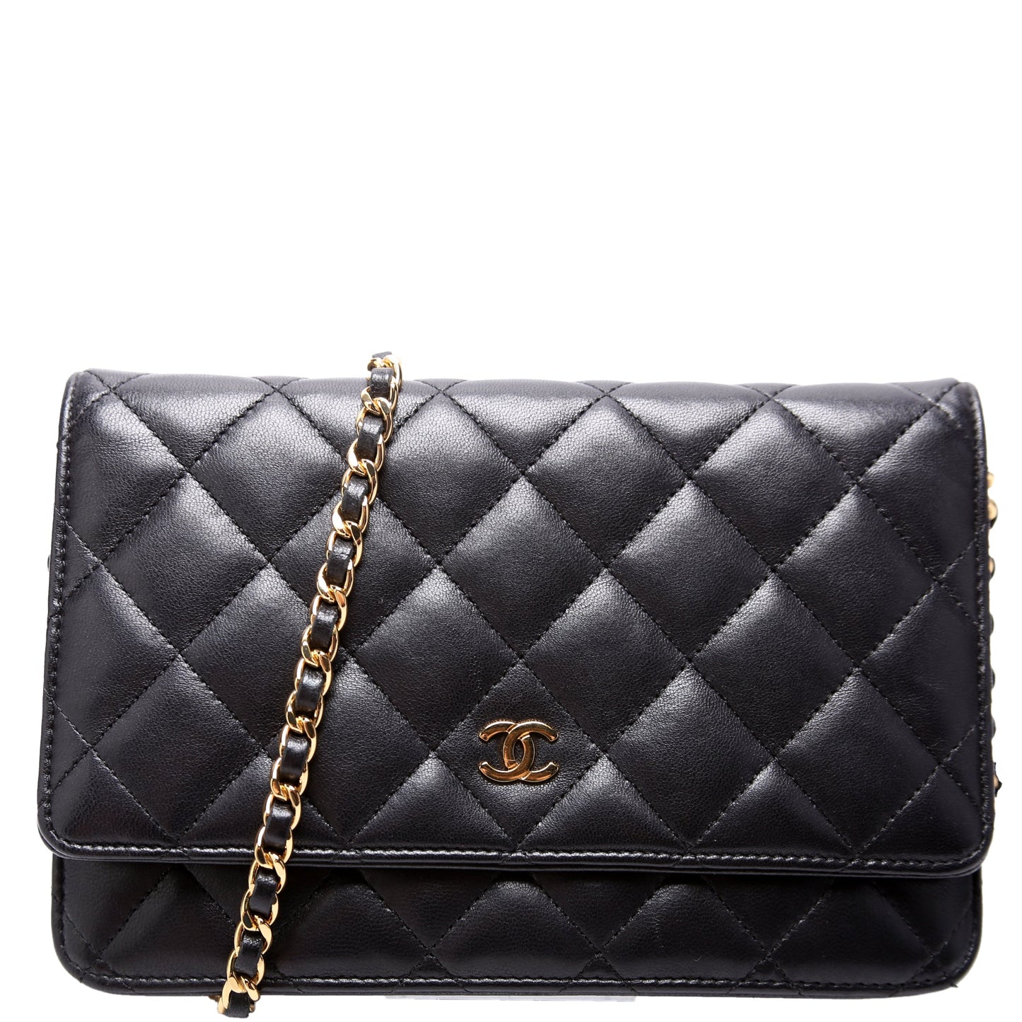 Chanel On Classic Quilted Lambskin Wallet Case
