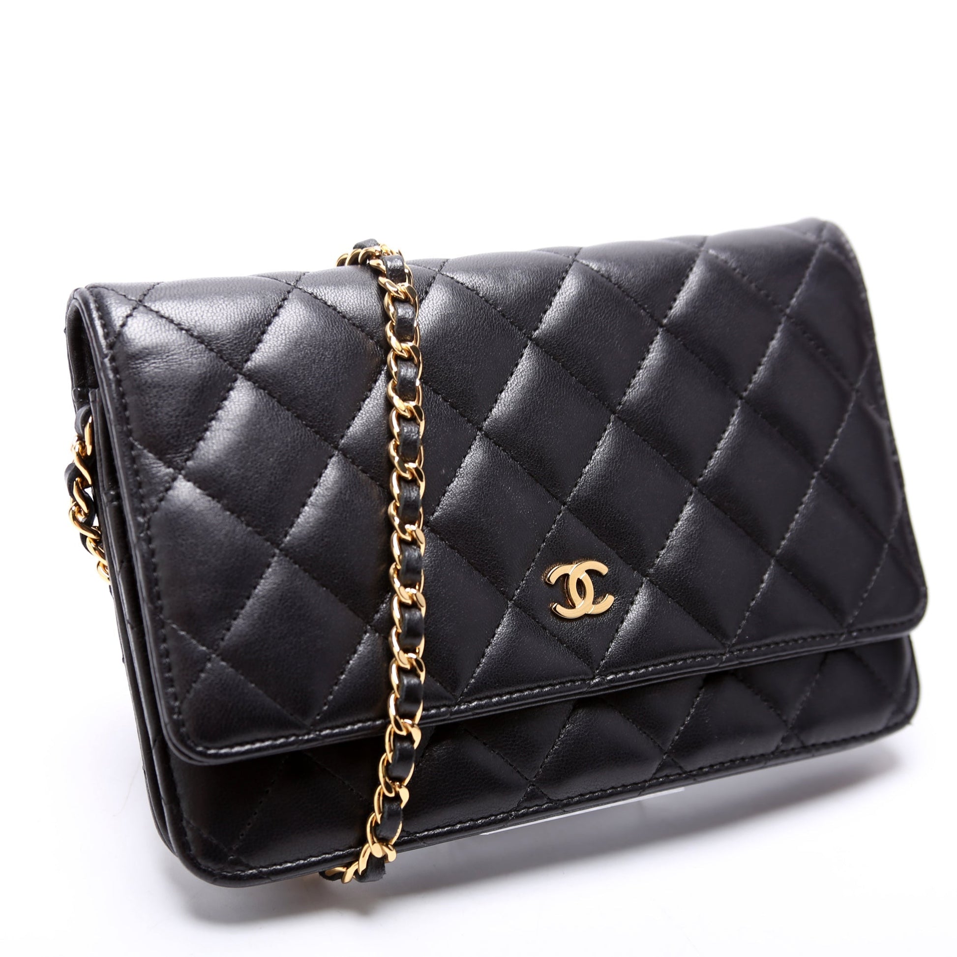 Chanel On Classic Quilted Lambskin Wallet Case