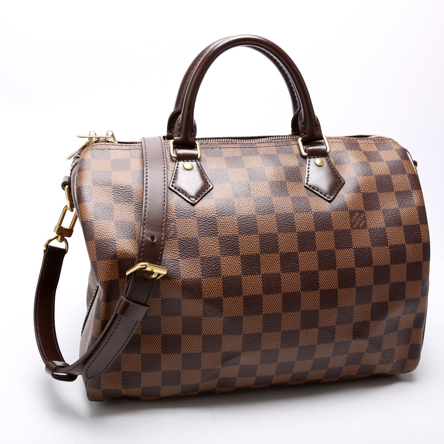 Louis Vuitton Speedy 30 Bandouliere Ebene Damier Handbag Ebene 17