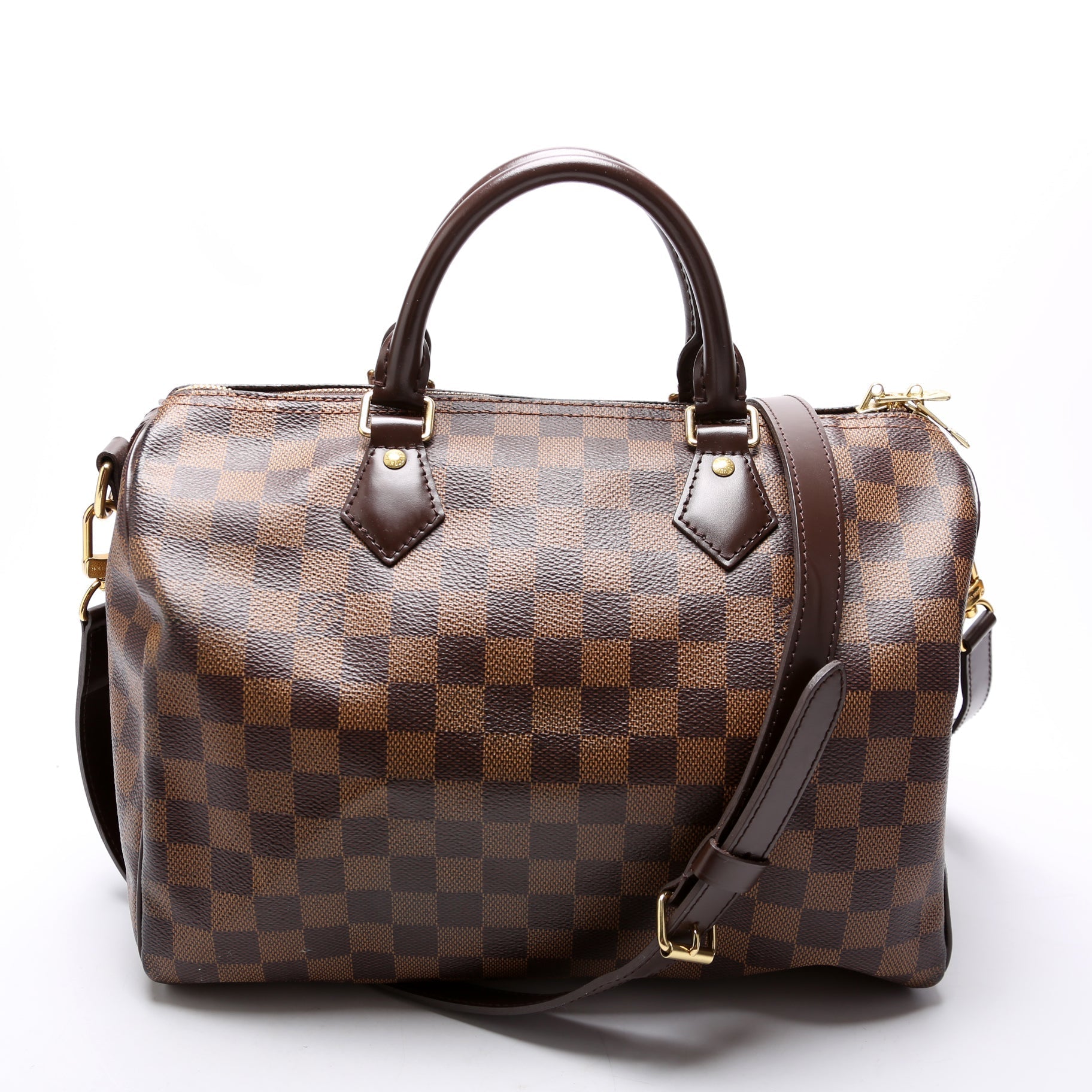 Louis Vuitton Speedy 30 Bandouliere Ebene Damier Handbag Ebene 17