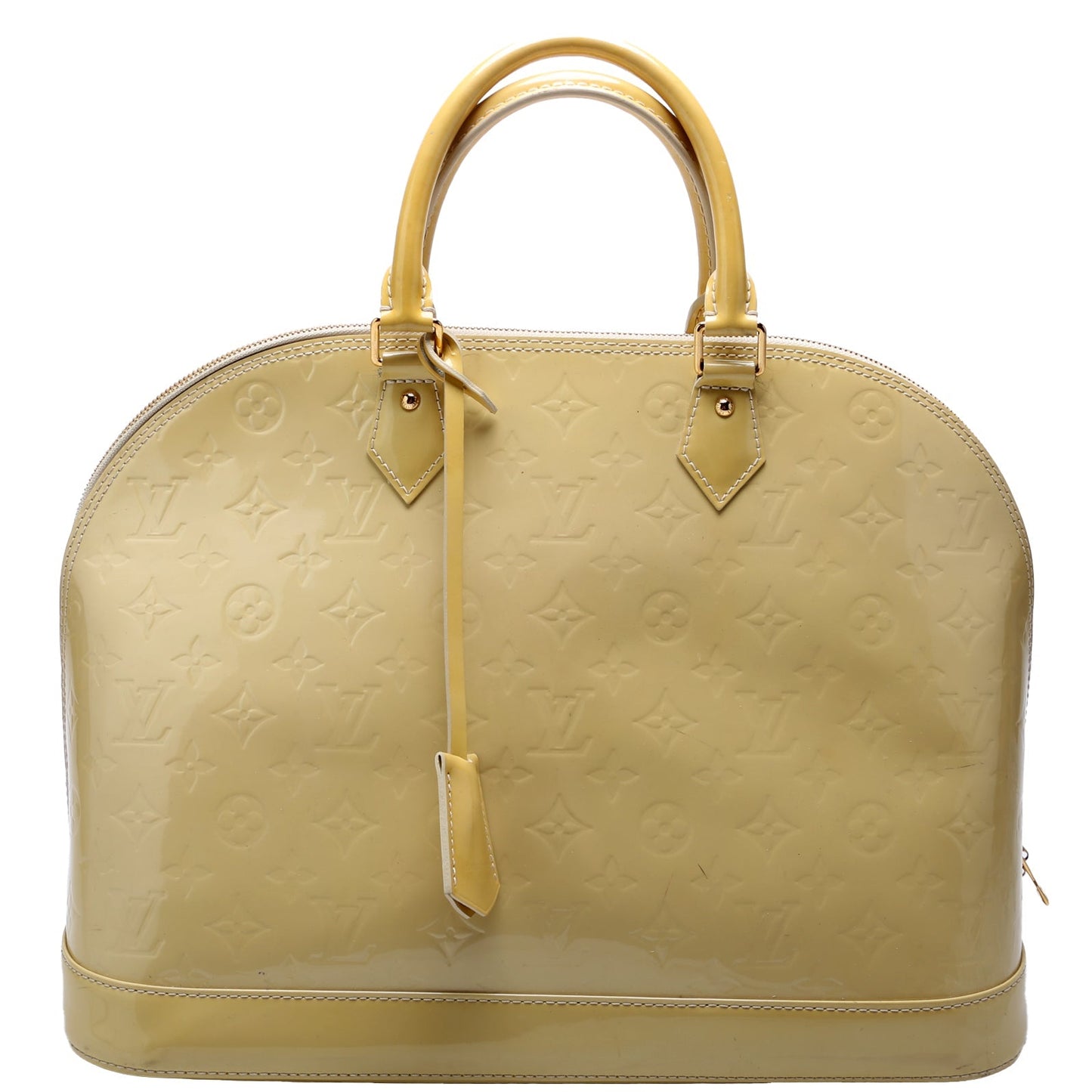 Louis Vuitton Alma GM Vernis Yellow Handbag