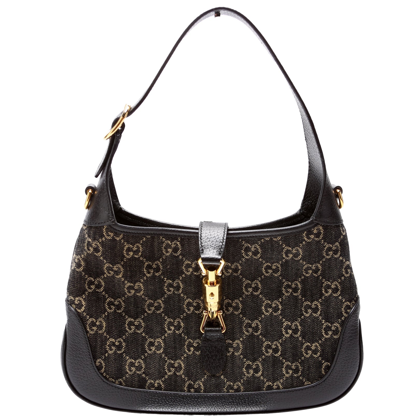 Gucci GG Jackie Canvas Black Small Shoulder Bag