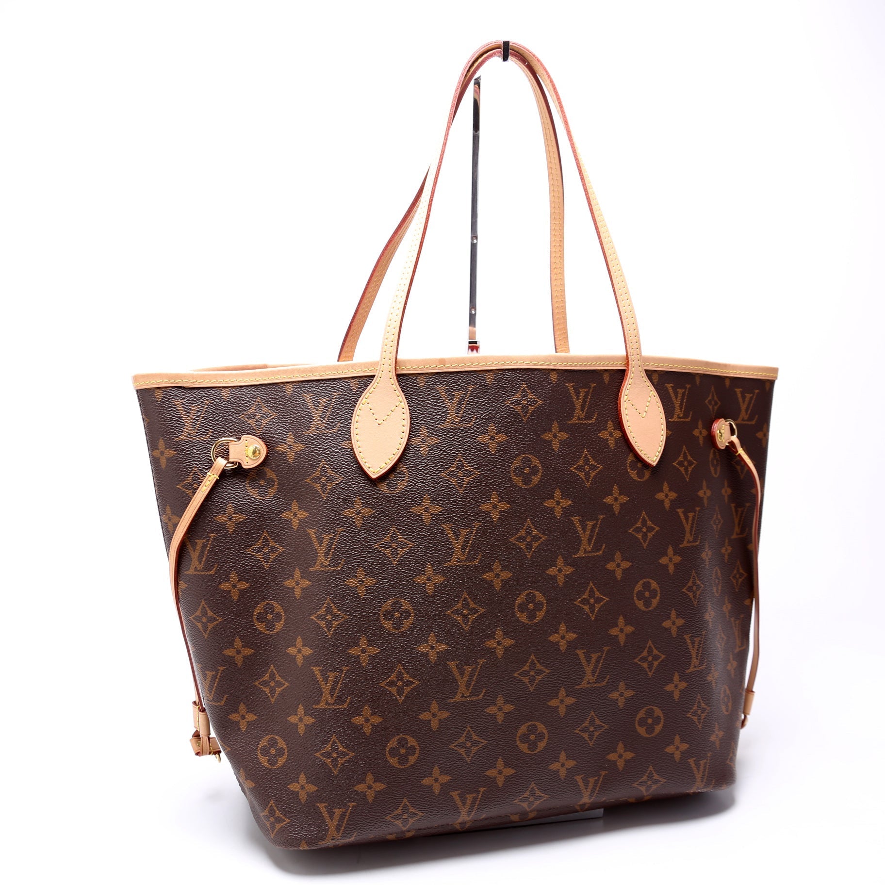 Louis Vuitton Neverfull MM Monogram Red Tote Bag