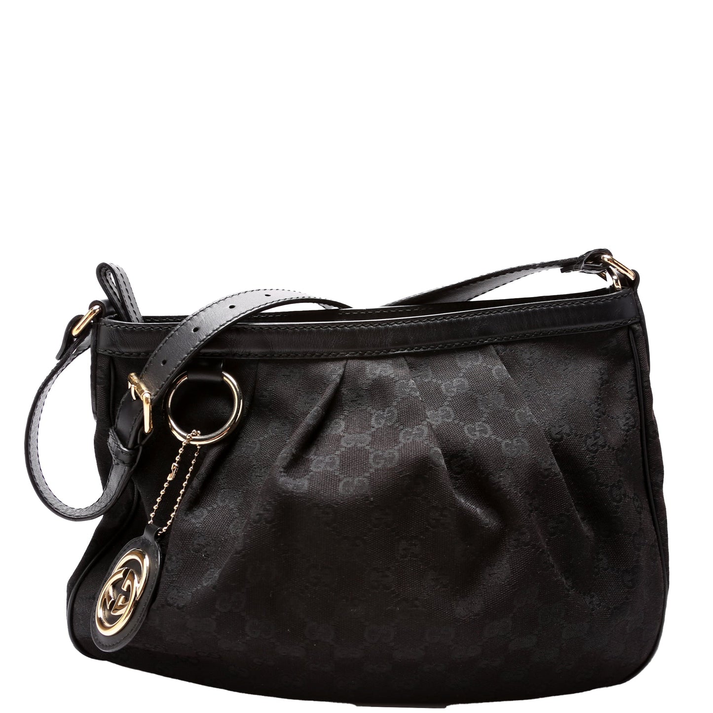 Gucci GG Sukey Messenger Canvas Black Travel Bag