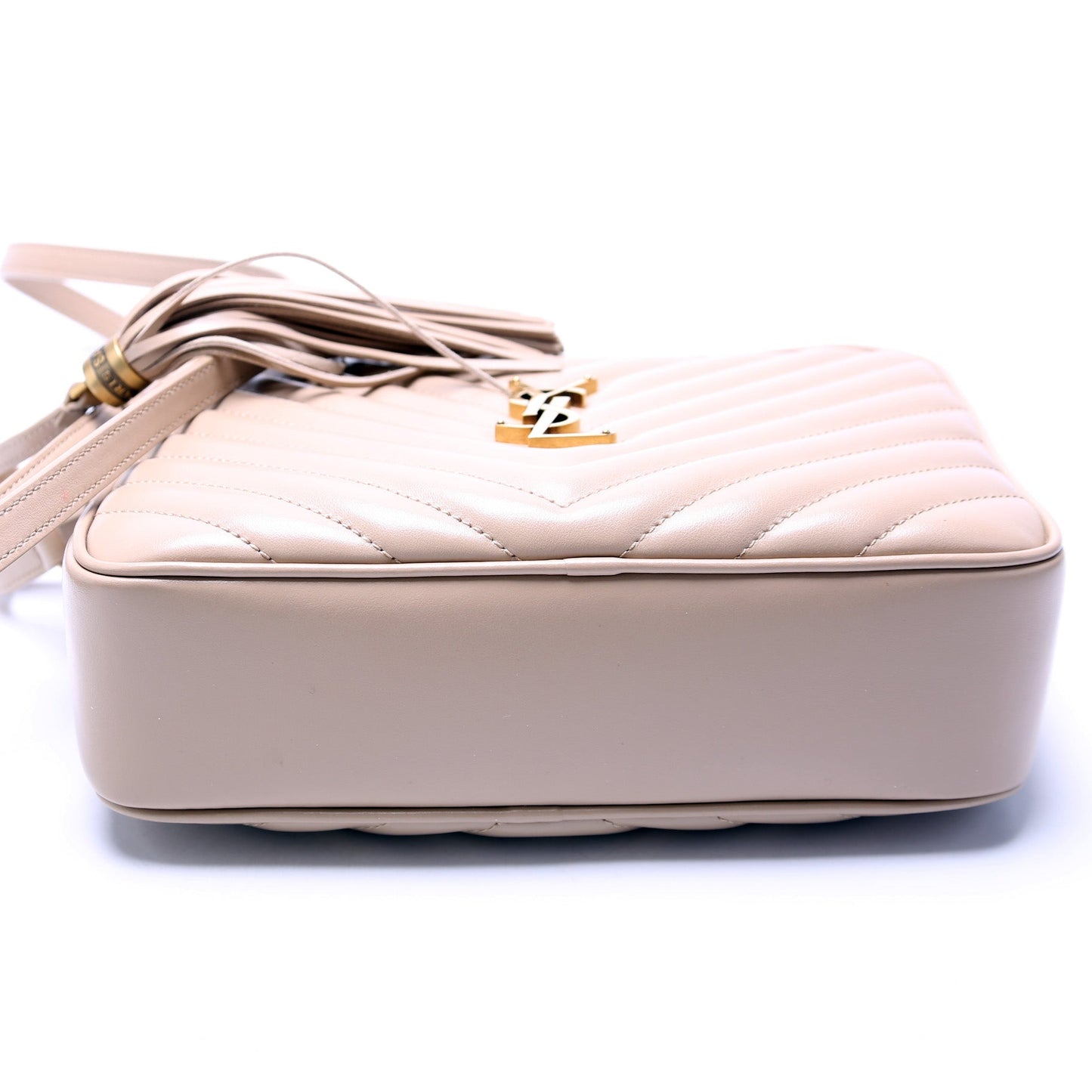 YSL Saint Laurent Lou Camera Bag Quilted Beige Travel Bag