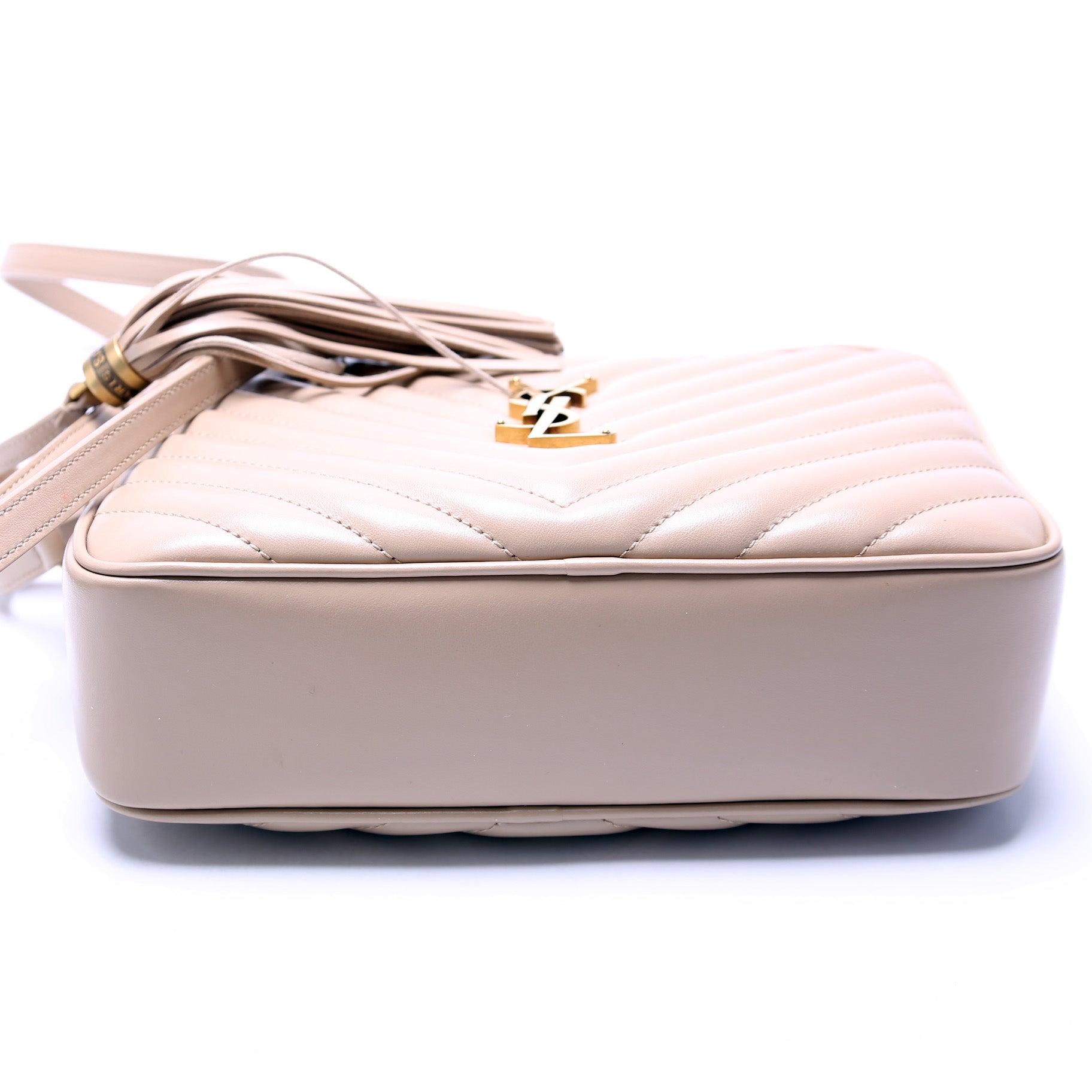 YSL Saint Laurent Lou Camera Bag Quilted Beige Travel Bag