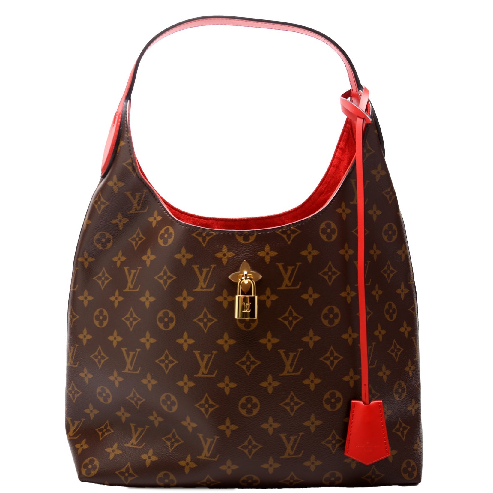 Louis Vuitton Flower Hobo Monogram Red Shoulder Bag