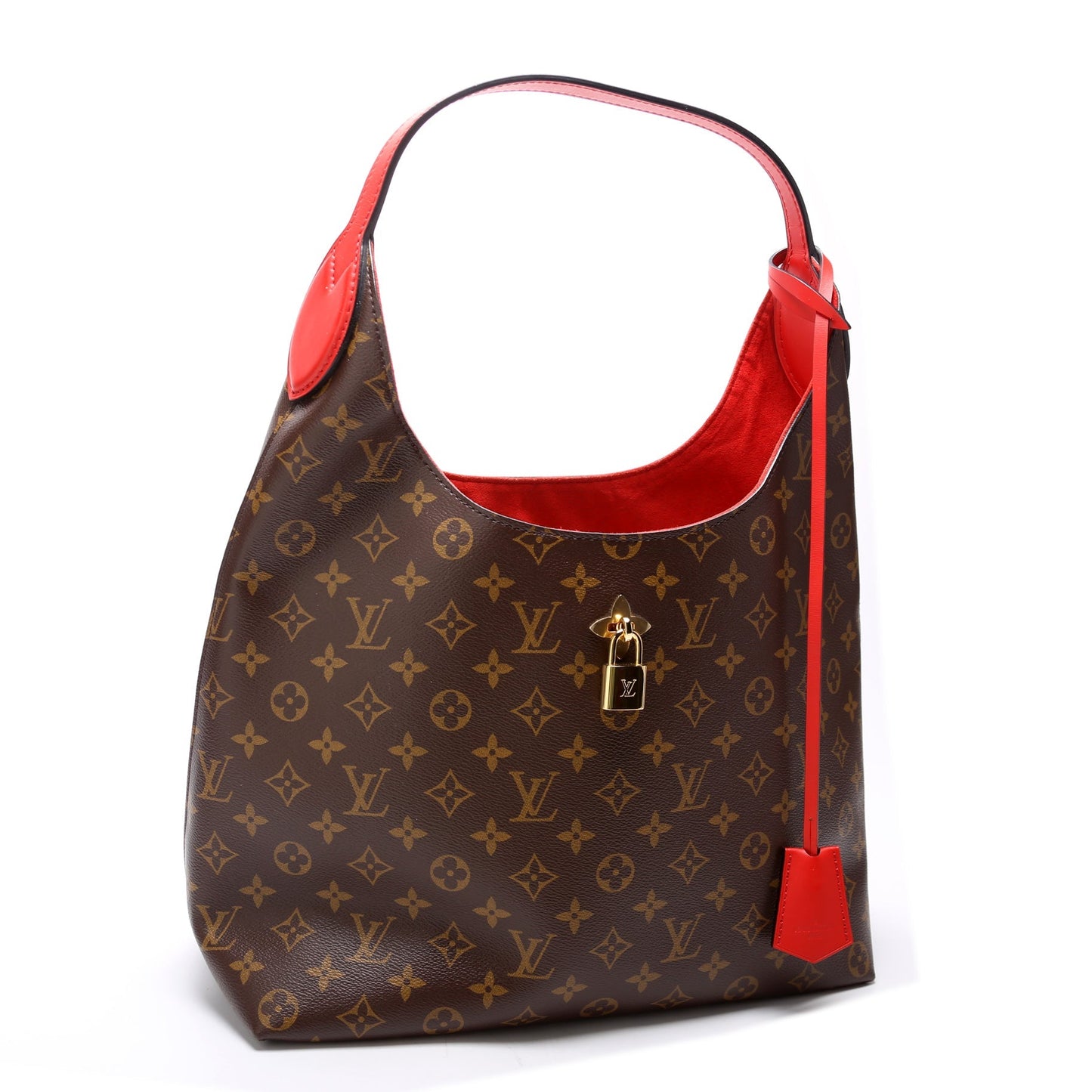 Louis Vuitton Flower Hobo Monogram Red Shoulder Bag
