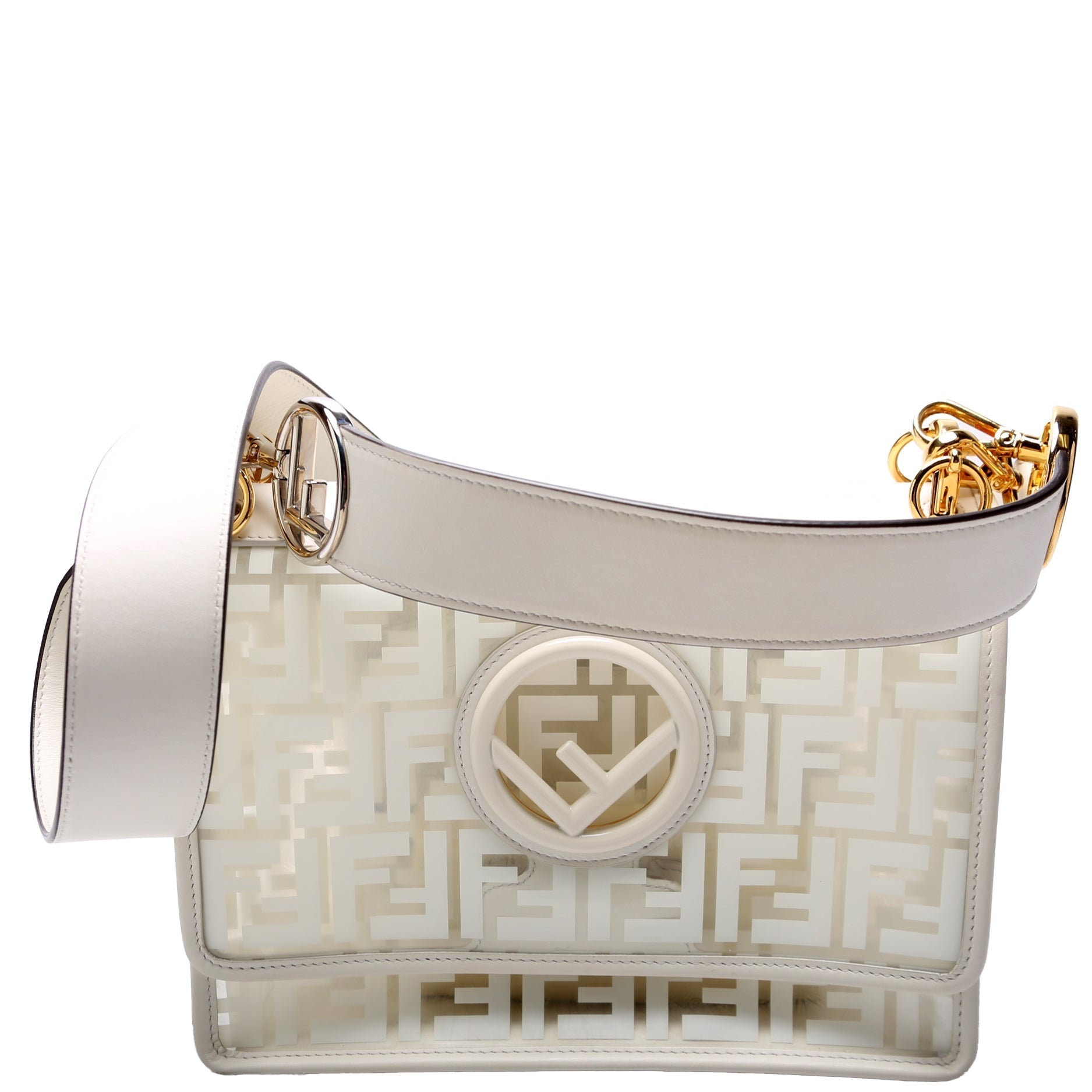 Fendi 8Bt284 Tpu Ff Is Kan Bag White Travel Bag