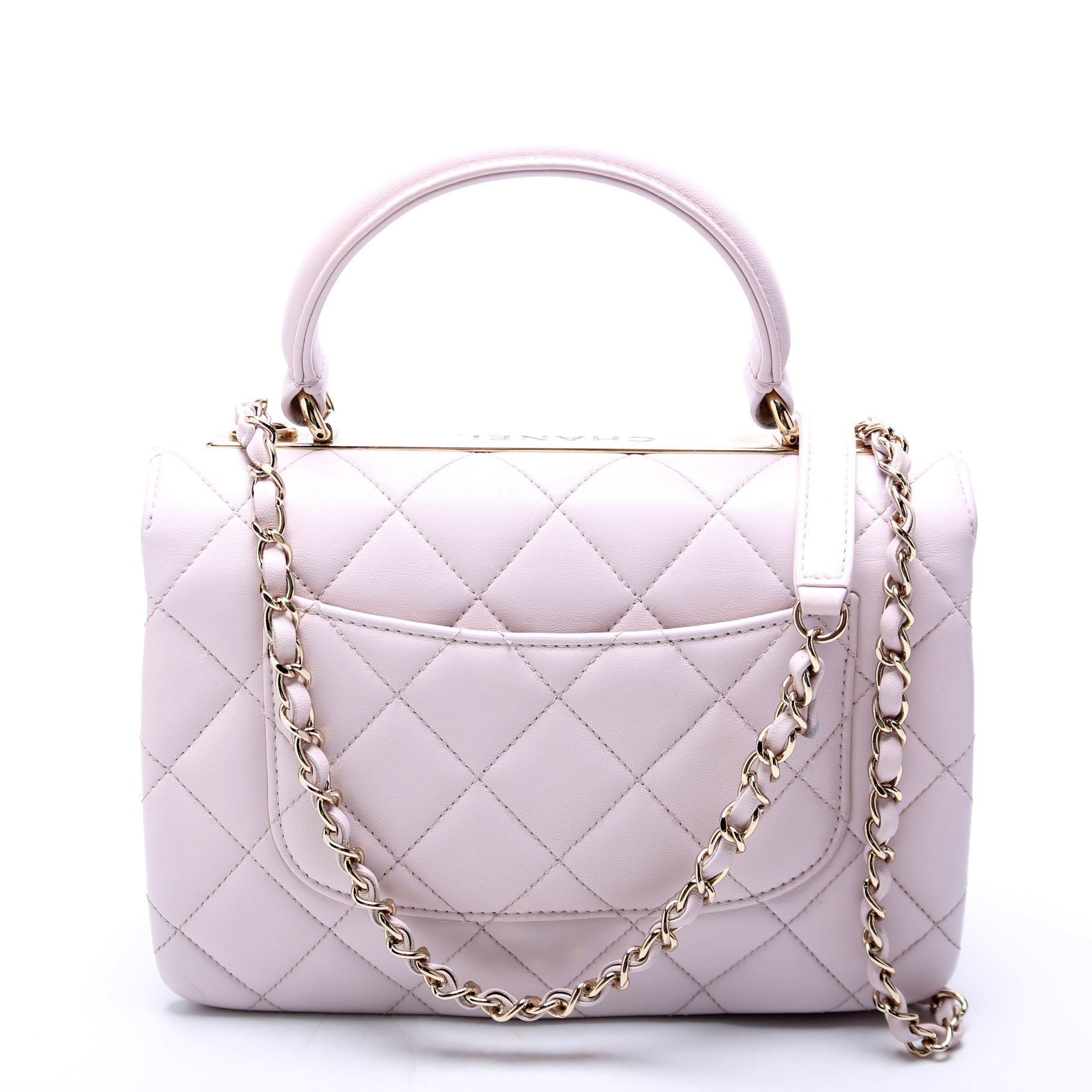Chanel Trendy Top Handle Lambskin 30M Purple Small Handbag